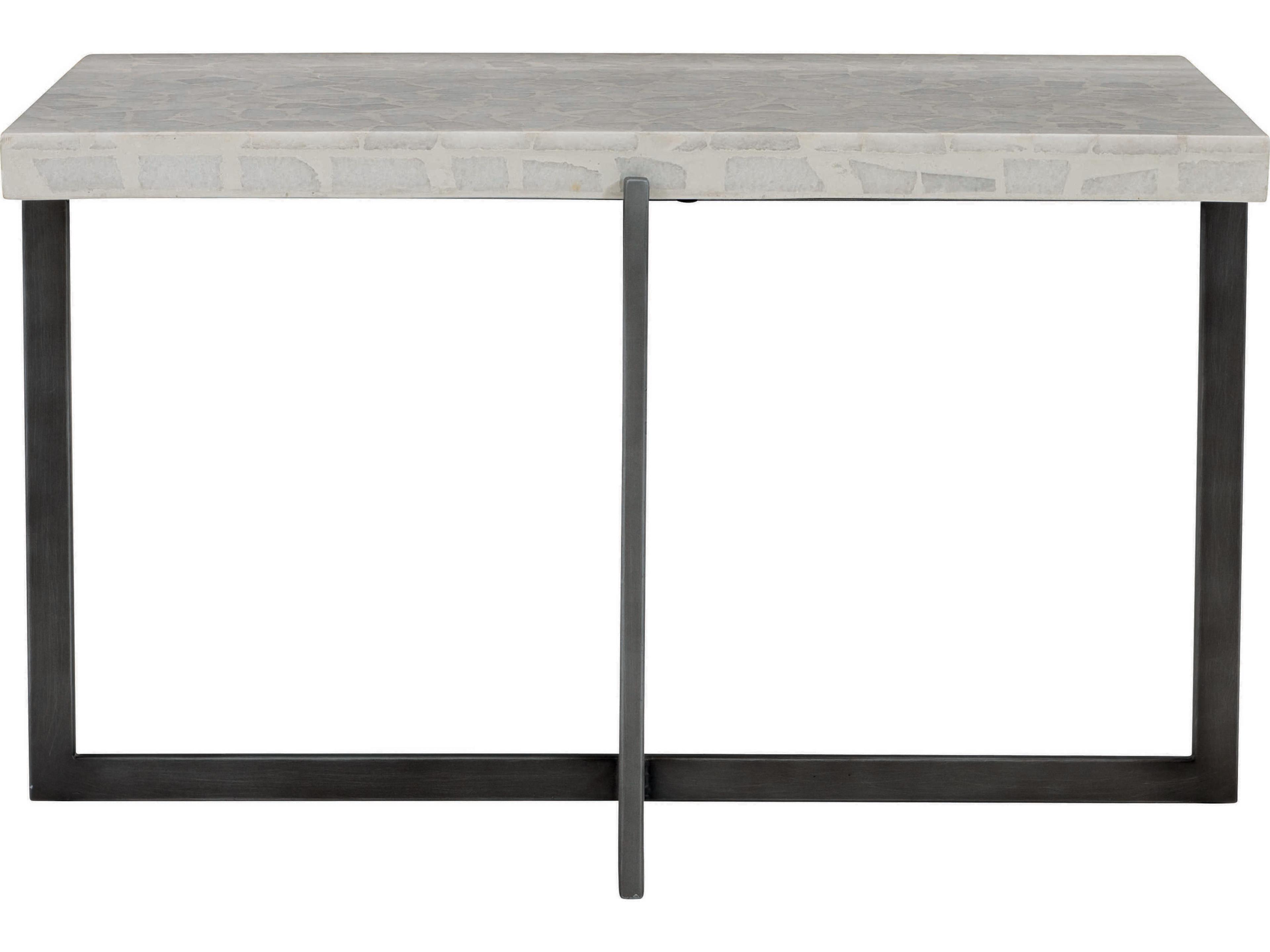 Outdoor Rectangular Cocktail Table Stillwater Terrazzo Stone Top