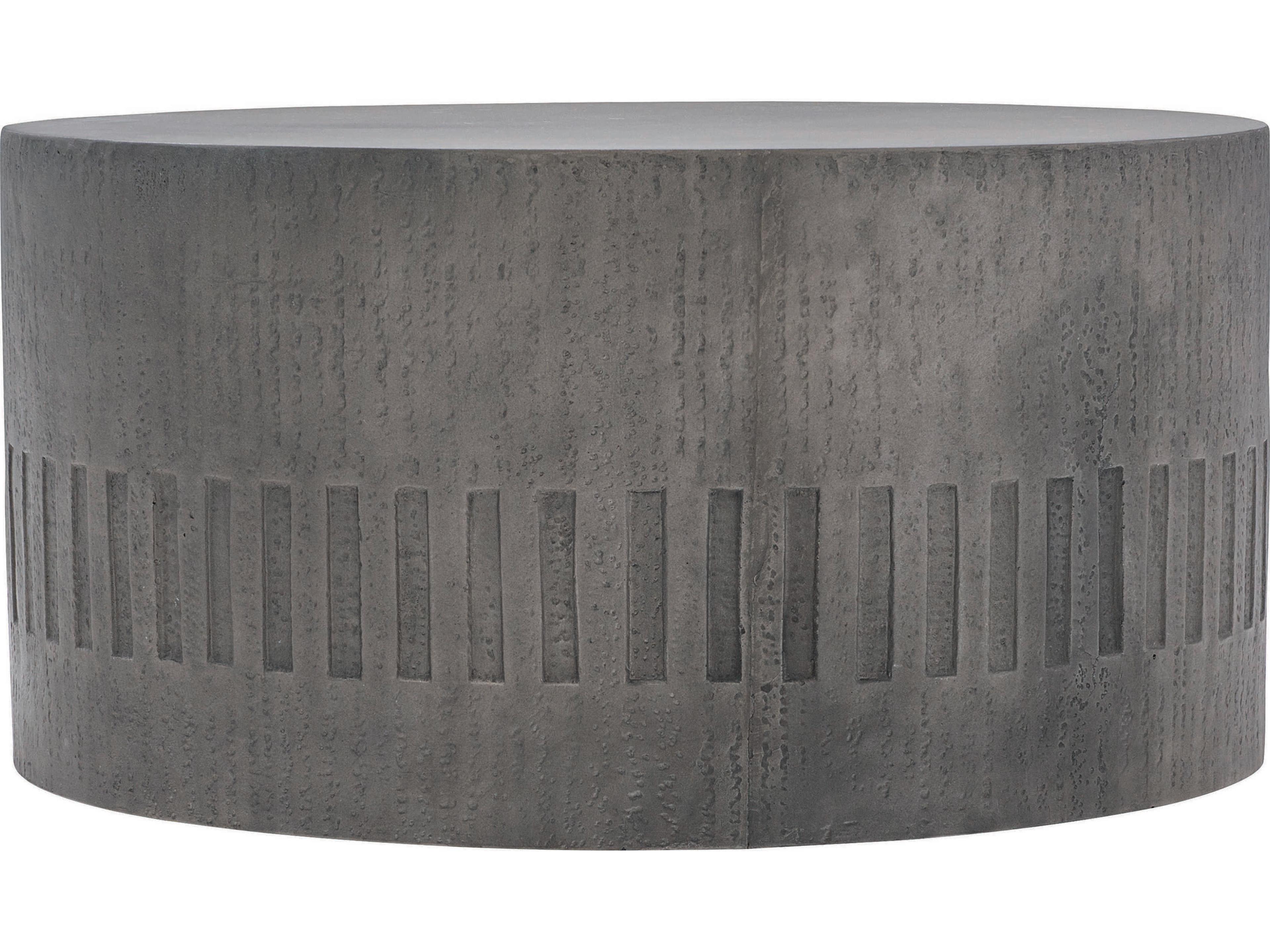Miramar Round Outdoor Cocktail Table Dark Charcoal Concrete