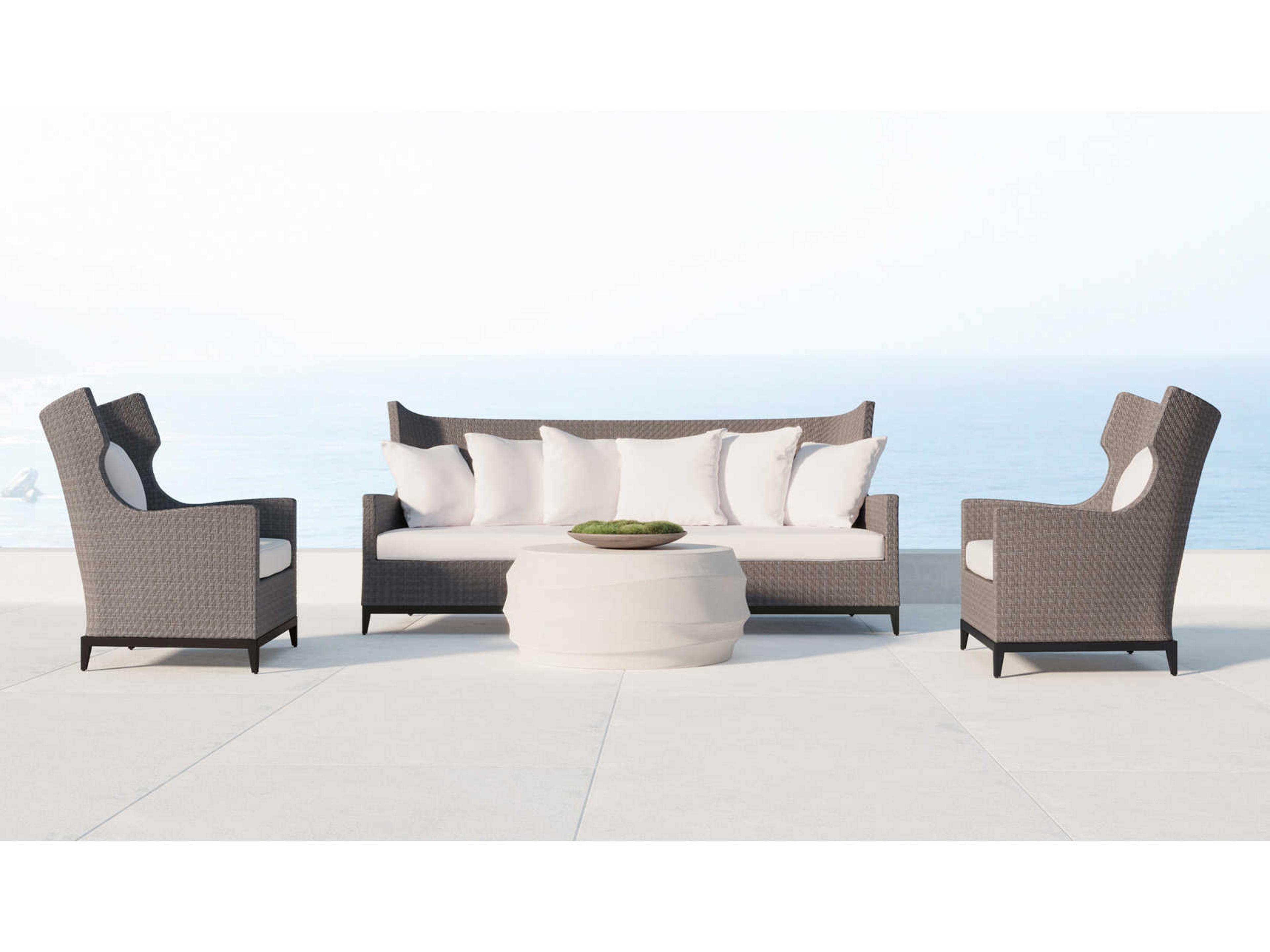 Bernhardt Exteriors Kai White Round Patio Coffee Table