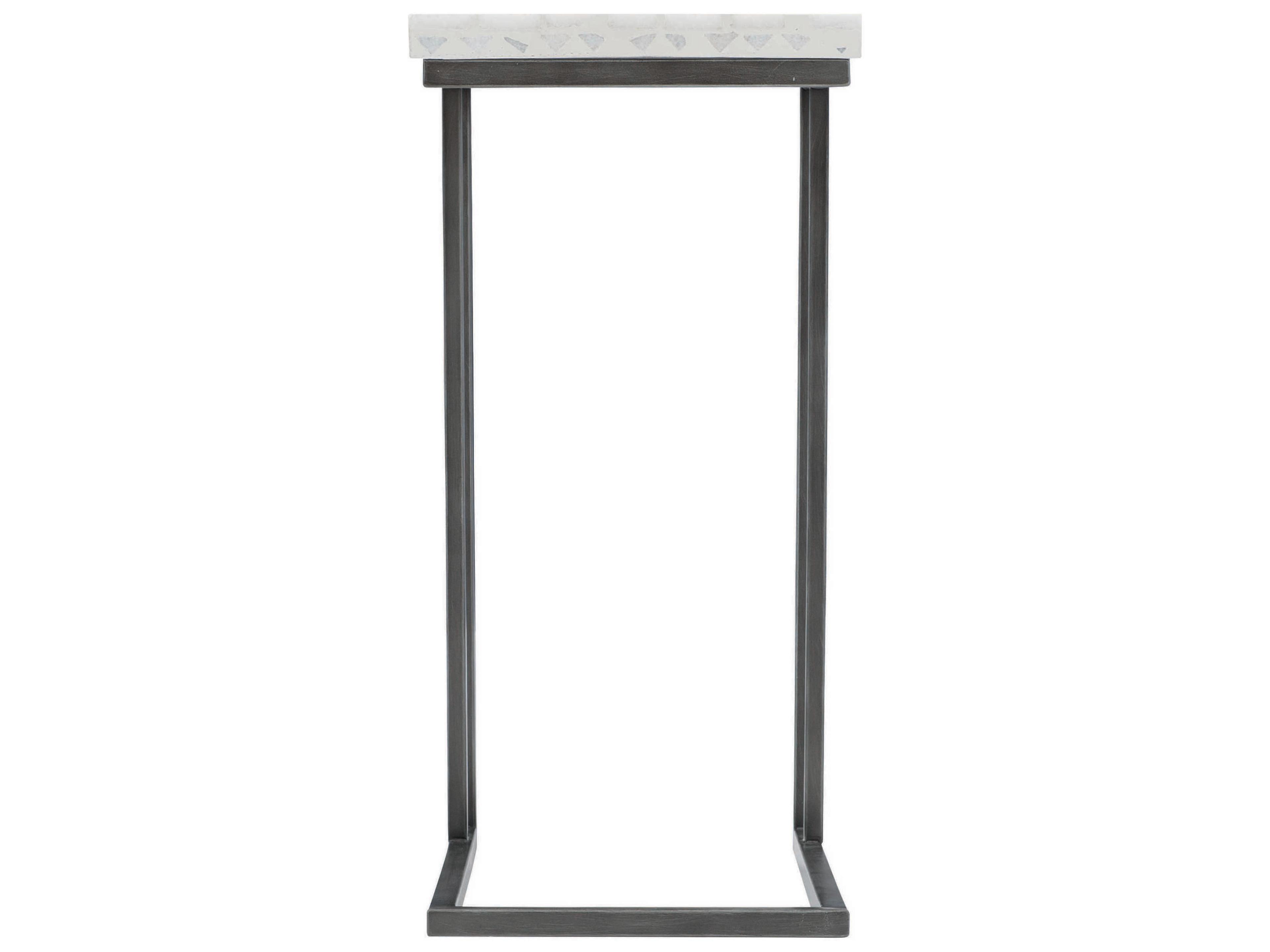 Bernhardt Exteriors Sausalito Flint Gray / Terrazzo Rectangular Outdoor Patio End Table