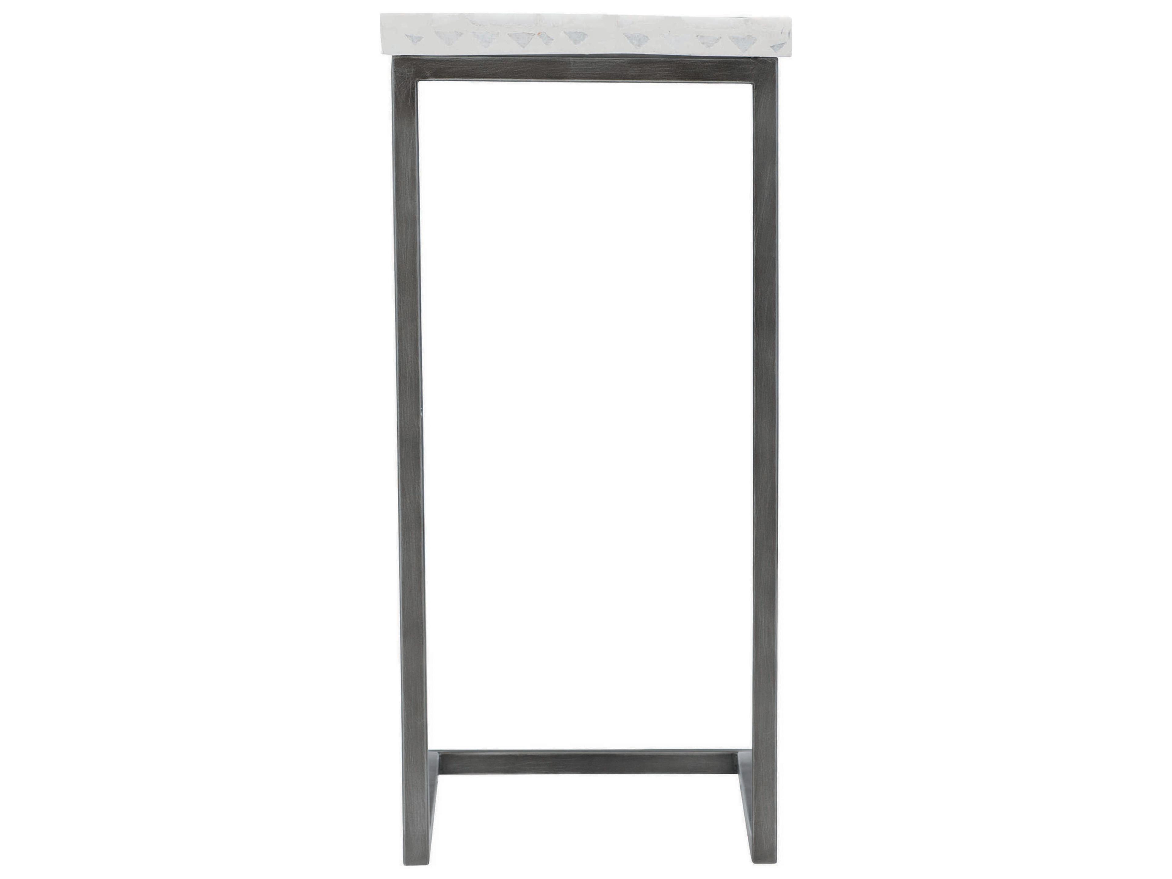 Bernhardt Exteriors Sausalito Flint Gray / Terrazzo Rectangular Outdoor Patio End Table