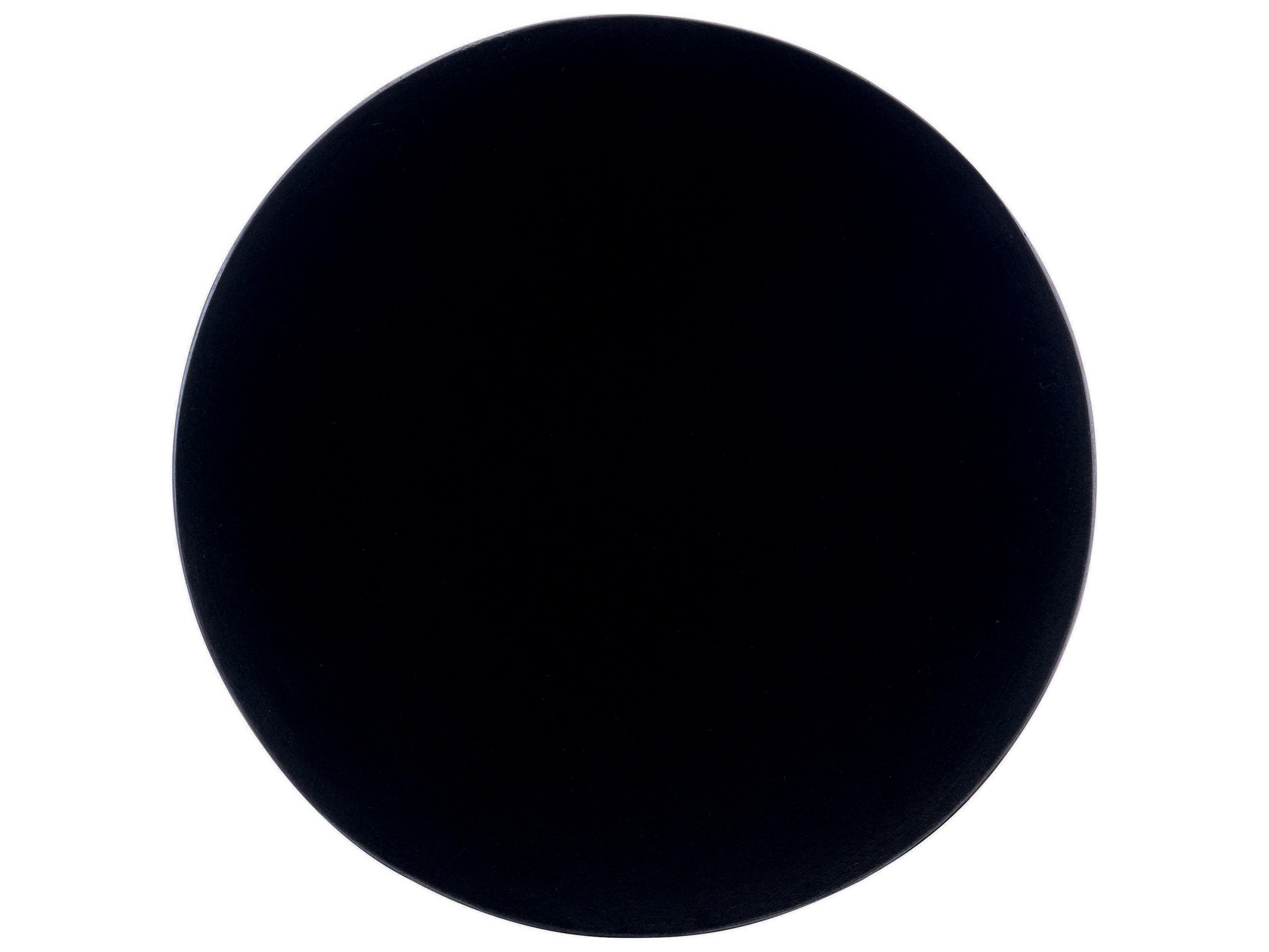 Bernhardt Exteriors Maya Black / Silver Highlights Round Patio End Table