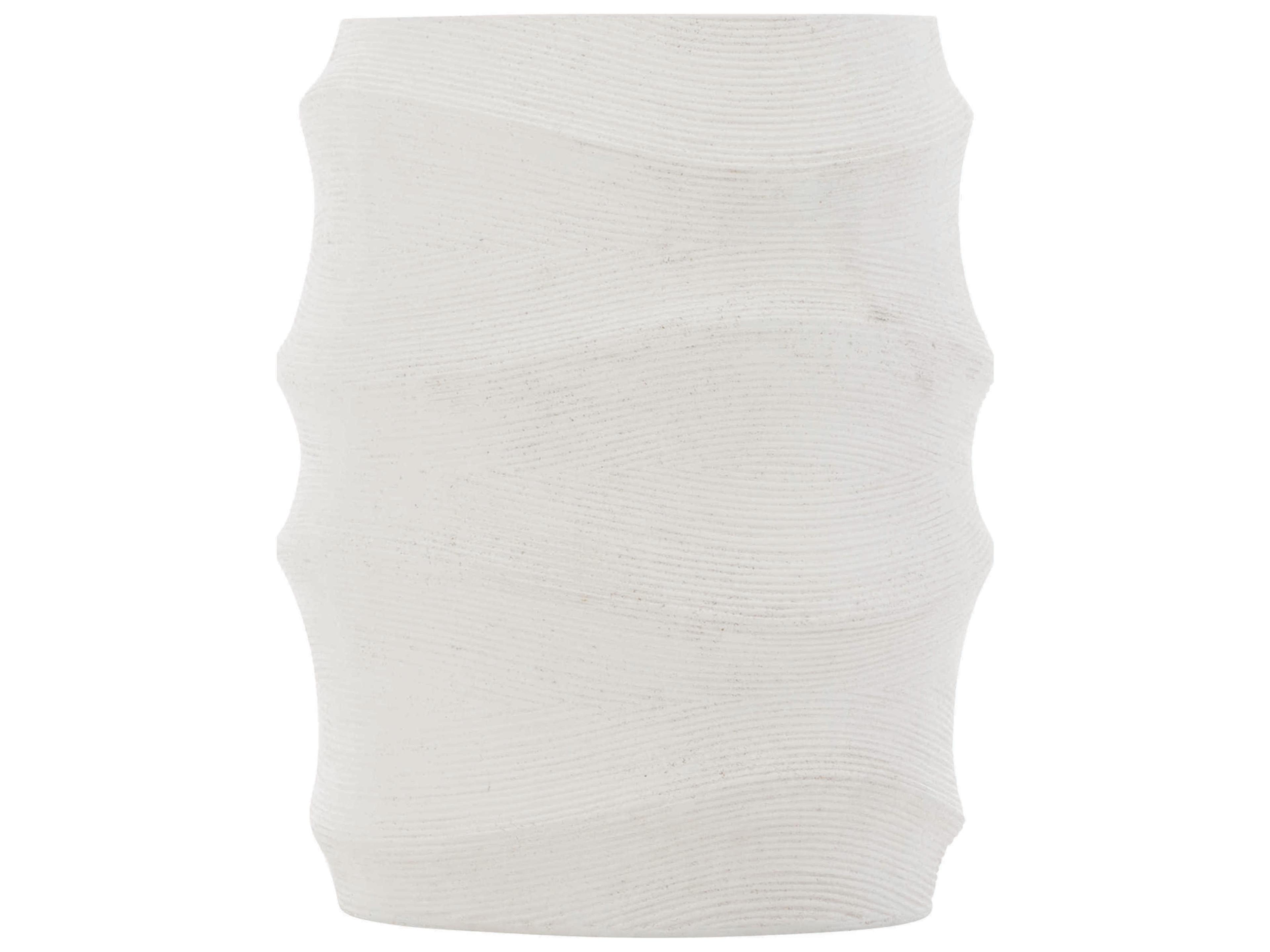 Kai Outdoor Accent Table White Stonecast