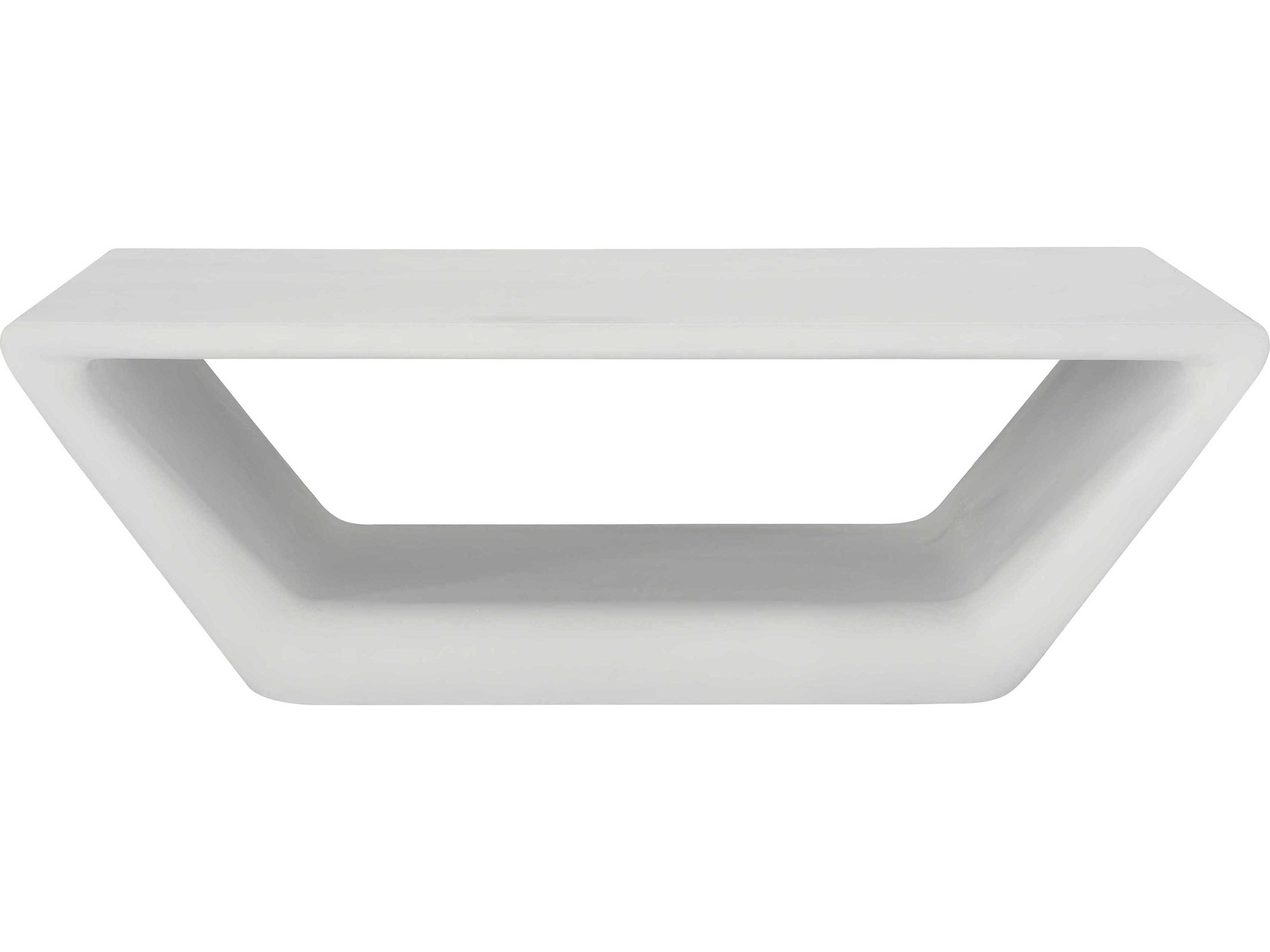 Hyannis Cast Concrete Outdoor Cocktail Table in Bone Finish