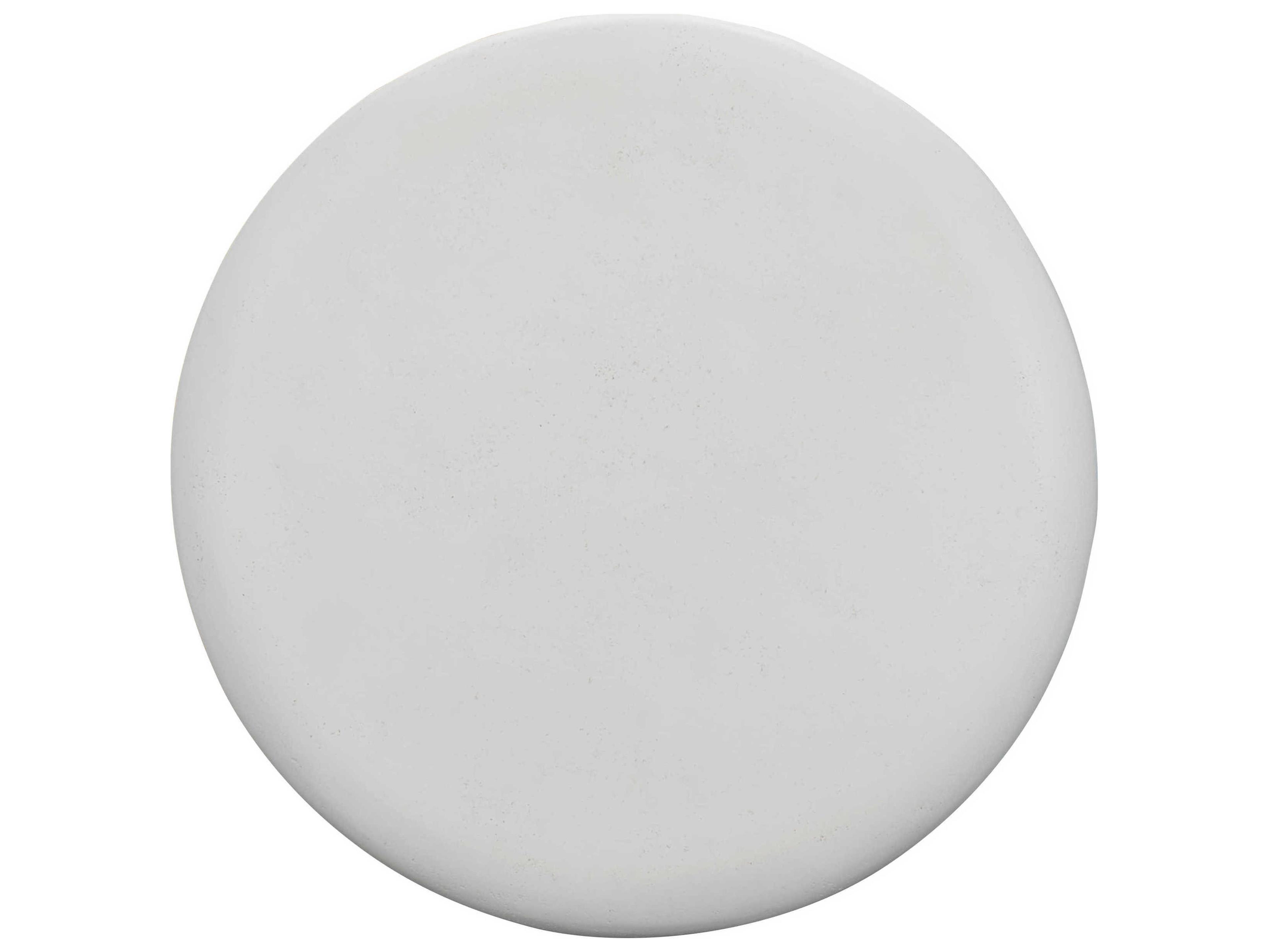 Bernhardt Exteriors Coquille White Round Outdoor End Table