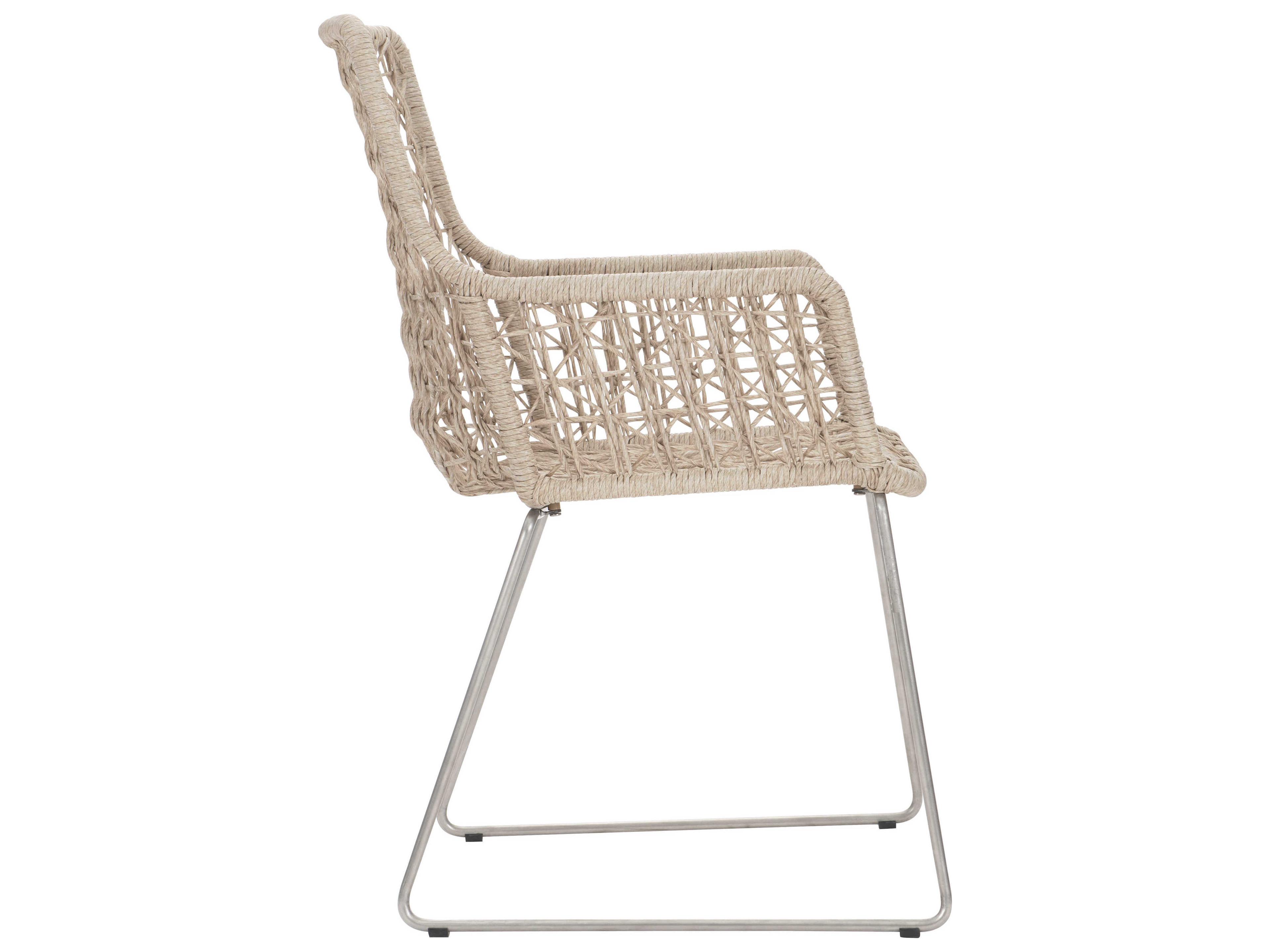 Bernhardt Exteriors Carmel Hazelnut Arm Outdoor Patio Dining Chair