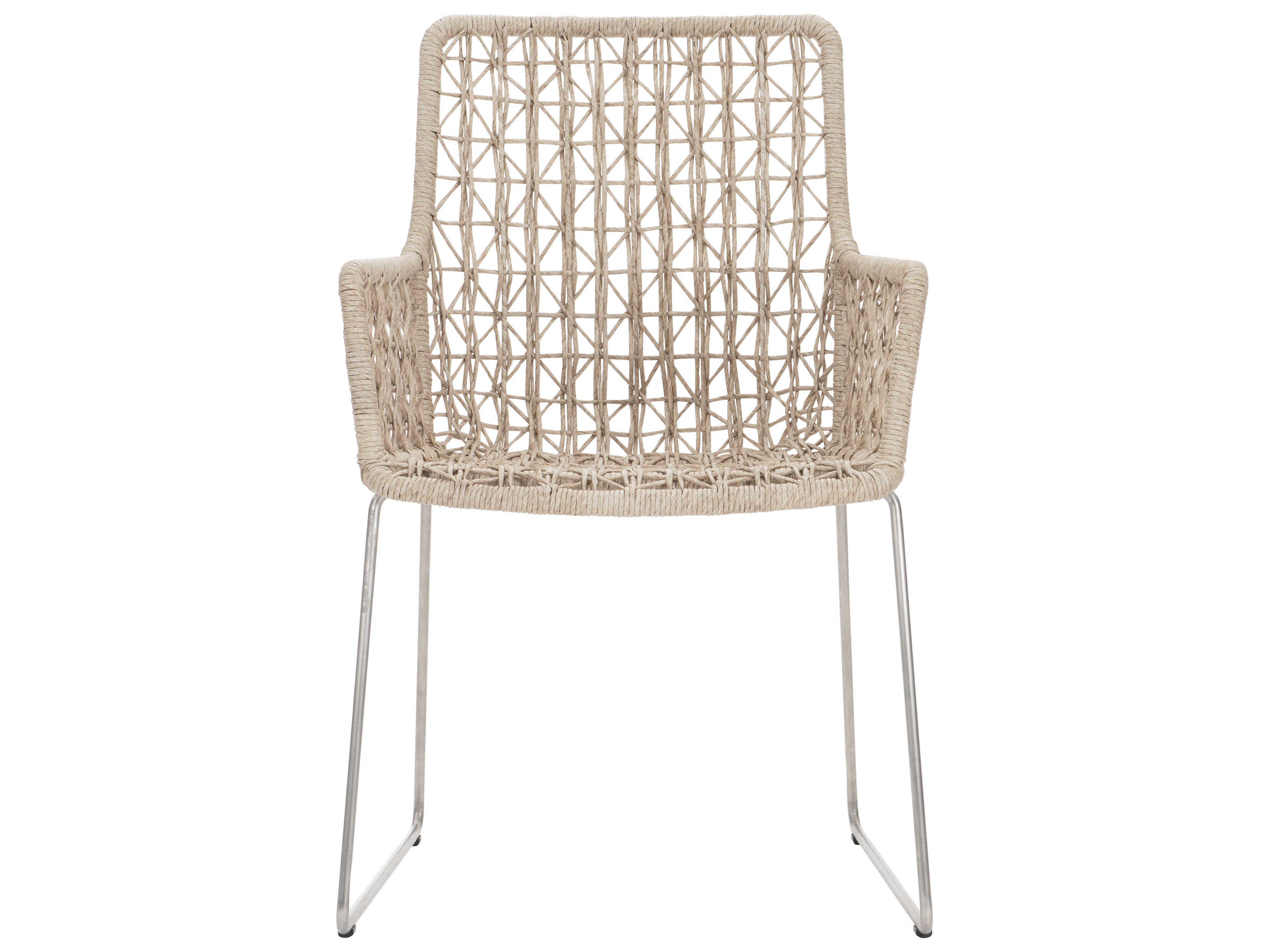 Bernhardt Exteriors Carmel Hazelnut Arm Outdoor Patio Dining Chair