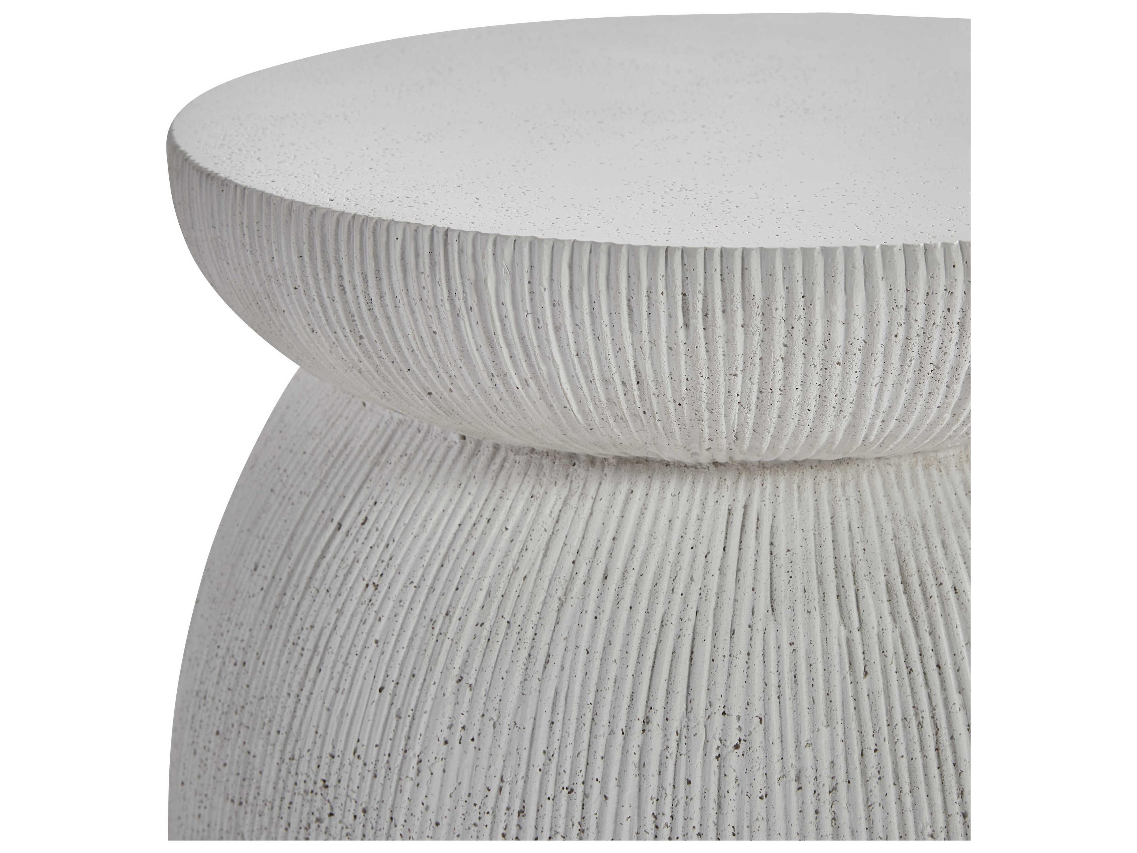 Bernhardt Exteriors Corsica Natural Stone Outdoor Patio End Table