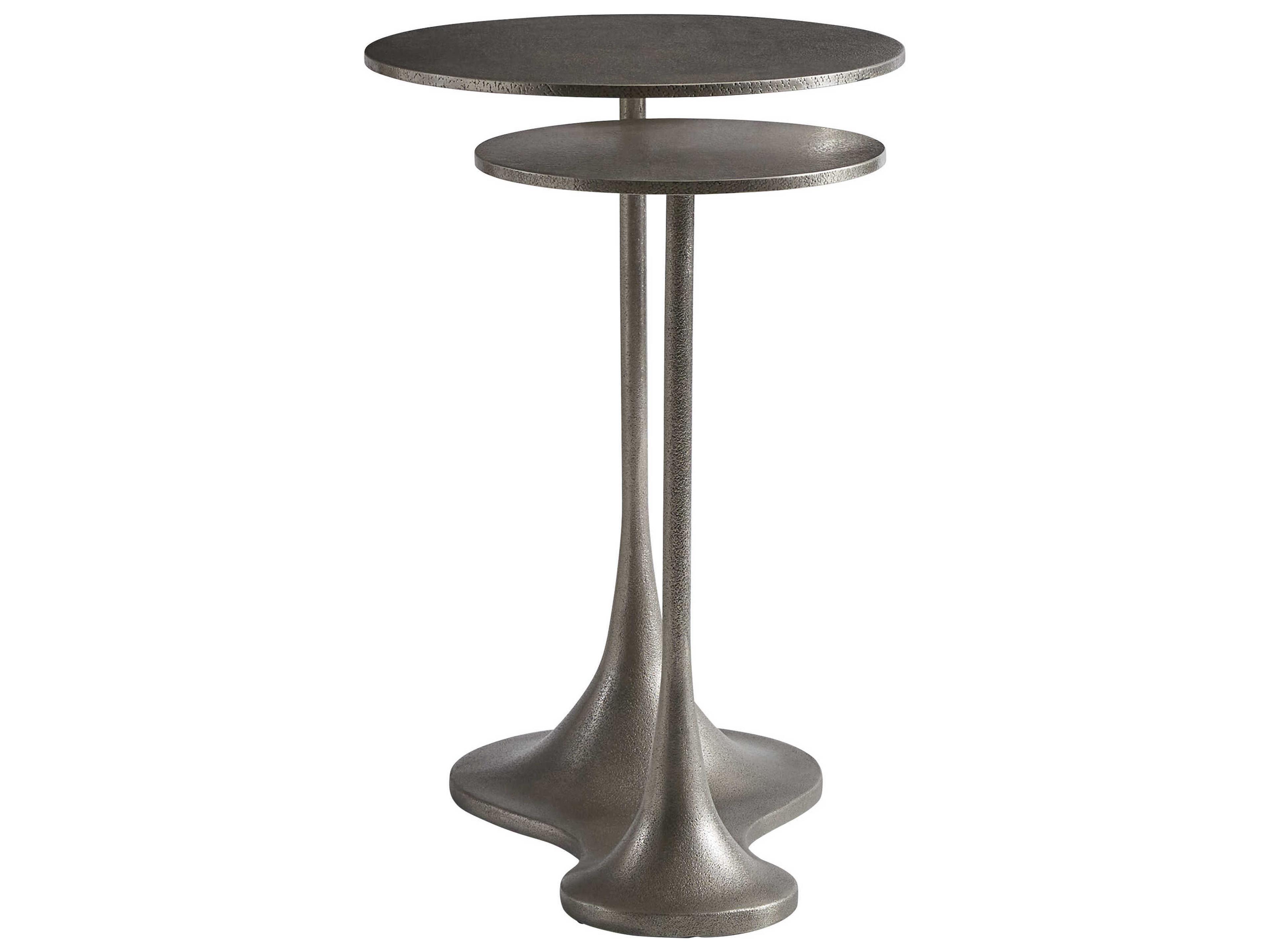 Cerchi Graphite Round Outdoor End Table