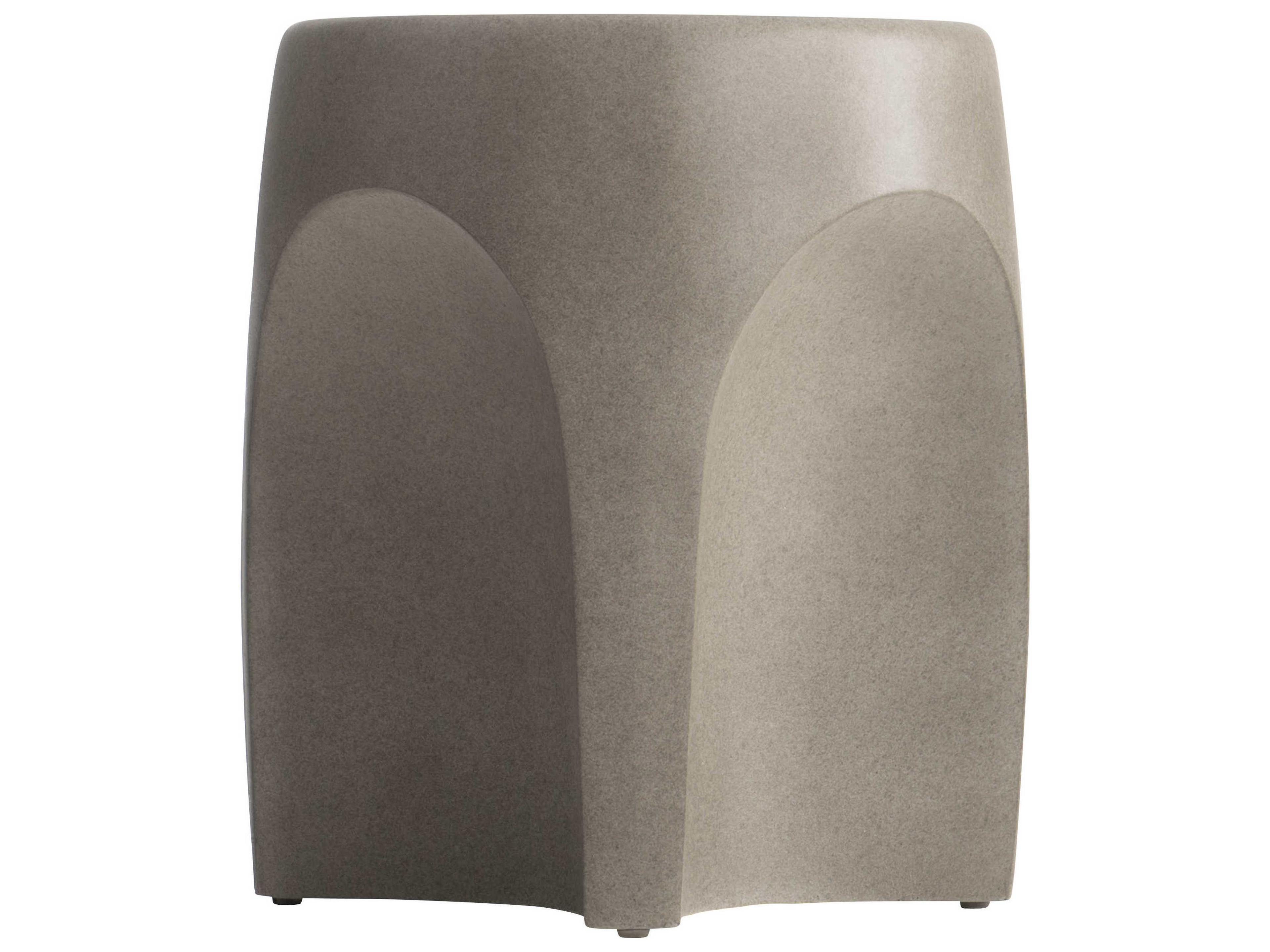 Bernhardt Exteriors Bedrock Concrete Round Outdoor Patio End Table