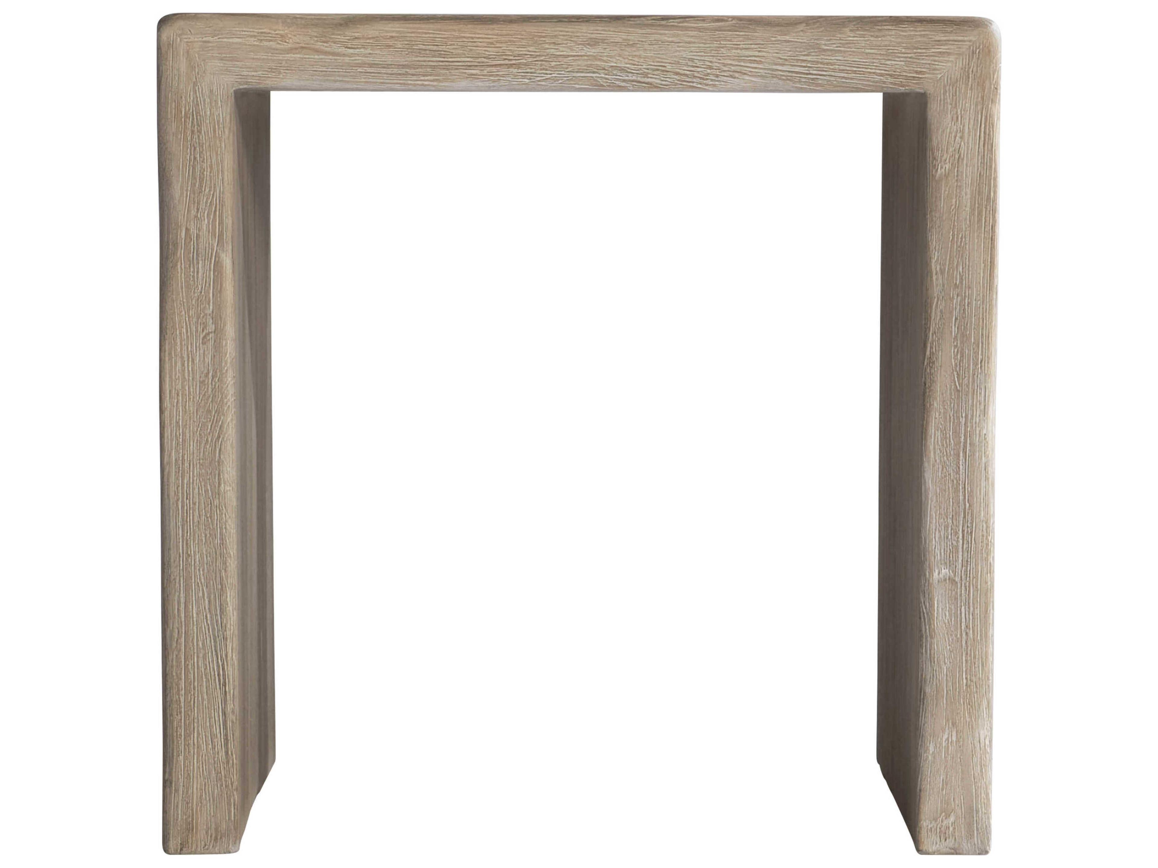 Bernhardt Exteriors Sea Oat Teak Square Outdoor Patio End Table