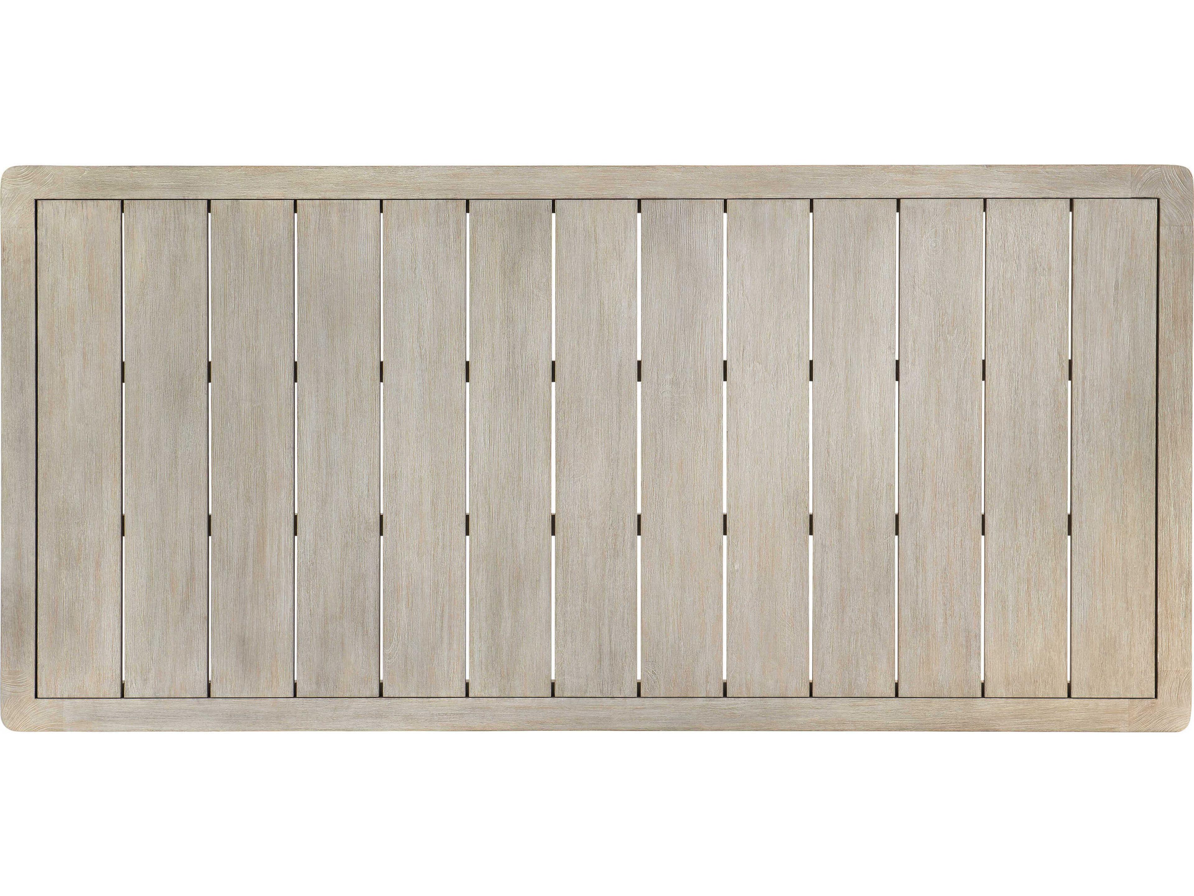 Bernhardt Exteriors Siesta Key Sea Oat Wood Rectangular Patio Dining Table