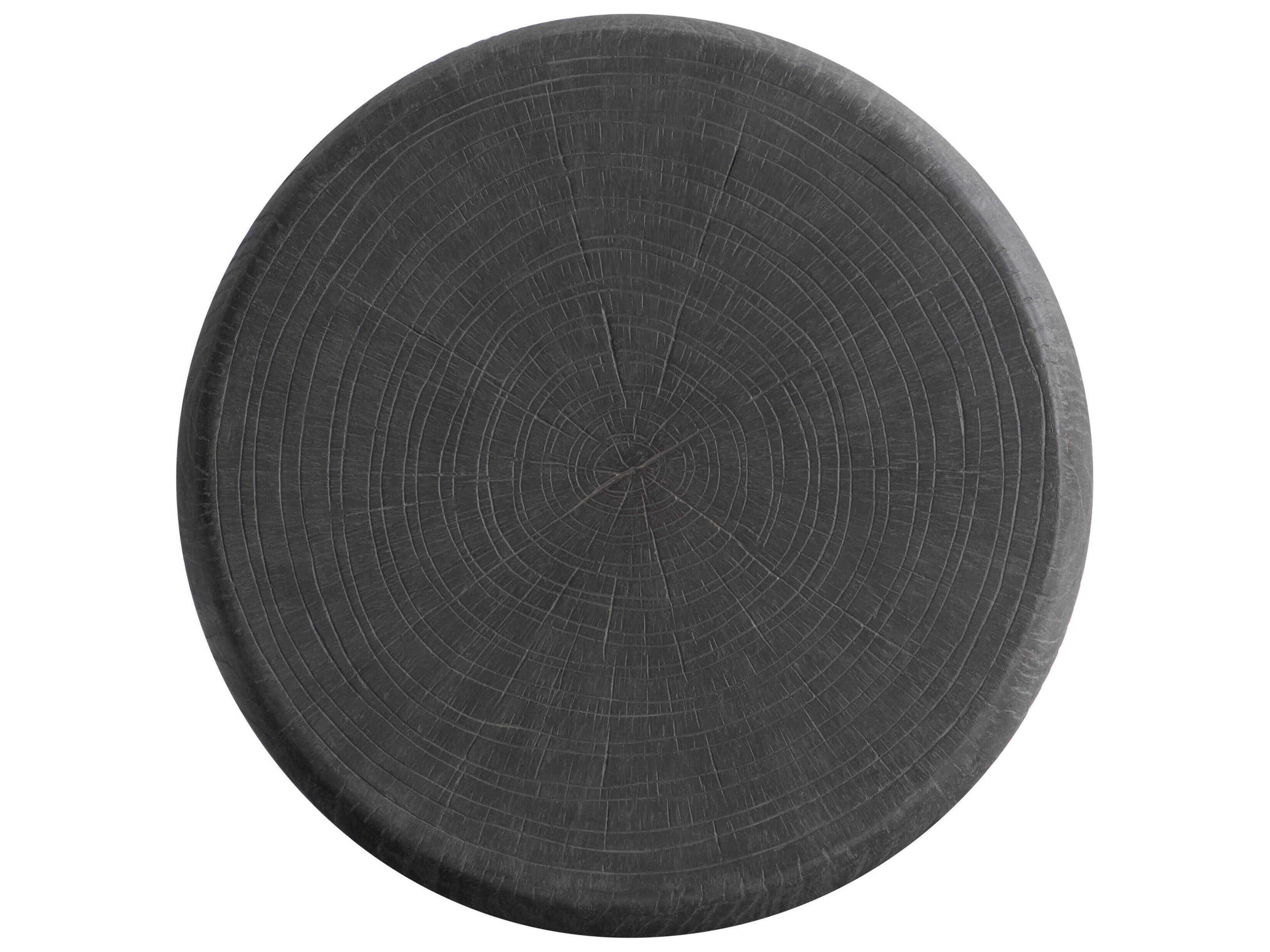 Bernhardt Exteriors Neptune Dark Ash Wood Round Patio End Table
