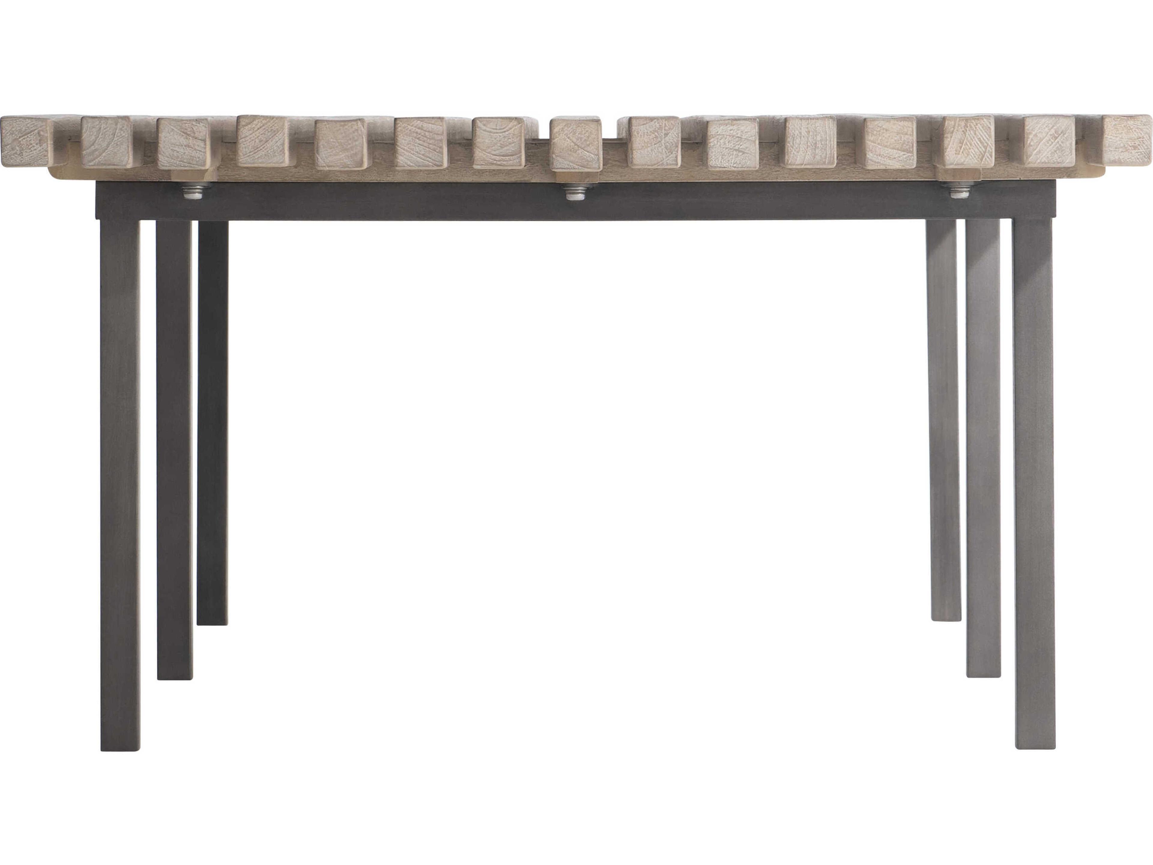 Bernhardt Exteriors Kingston Sea Oat Wood Rectangular Patio Coffee Table