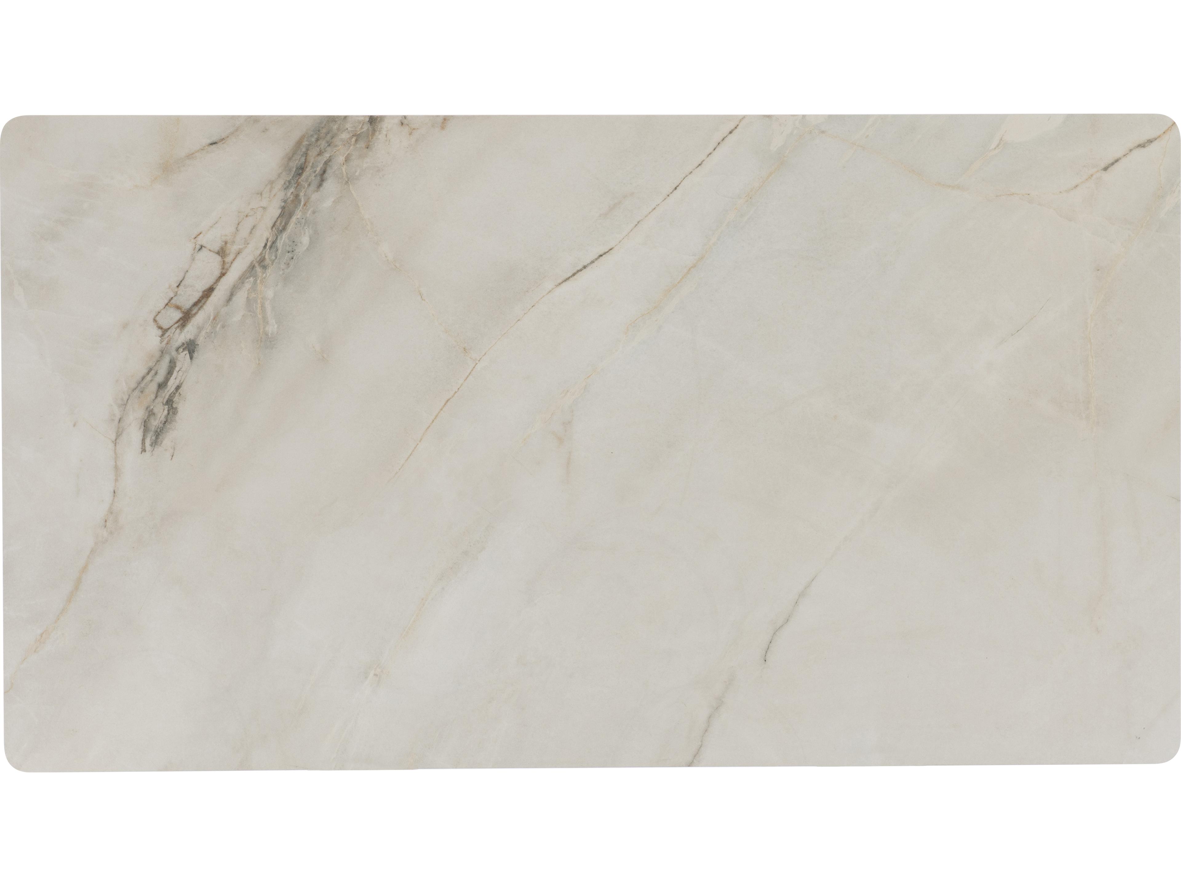 Bernhardt Exteriors Aurora White Metal Rectangular Coffee Table