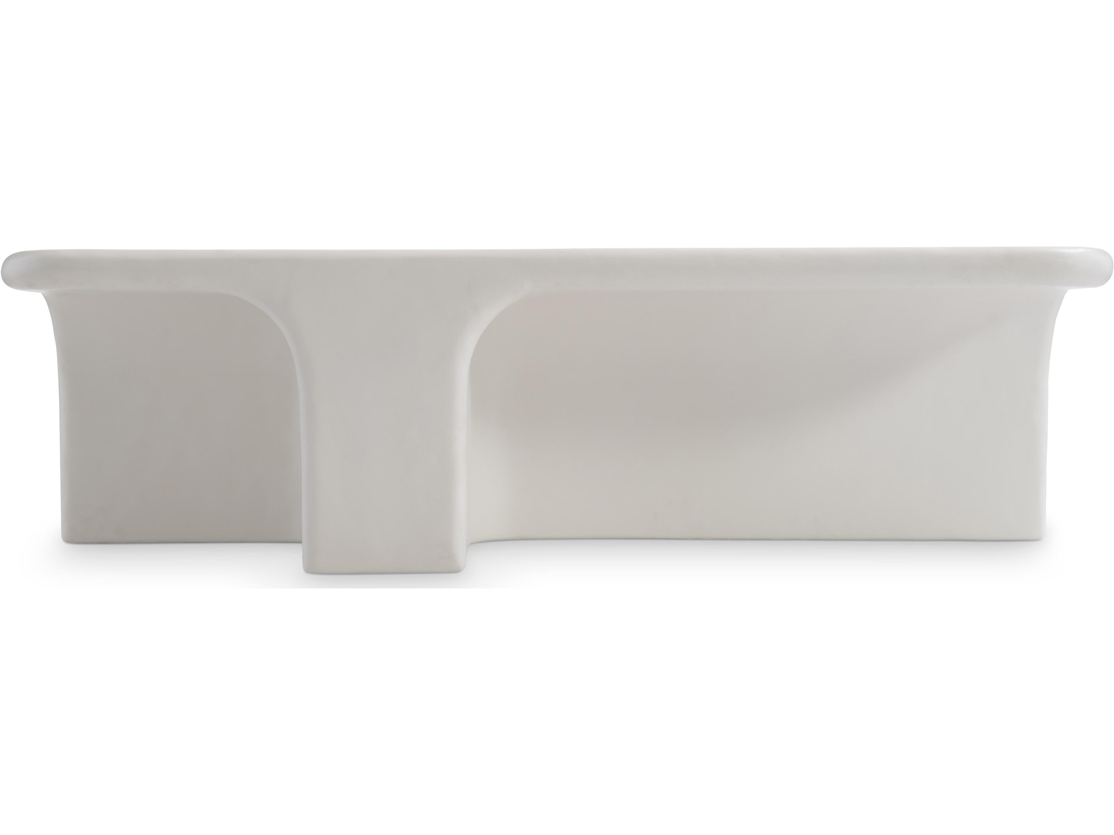 Bernhardt Exteriors White Concrete Rectangular Coffee Table