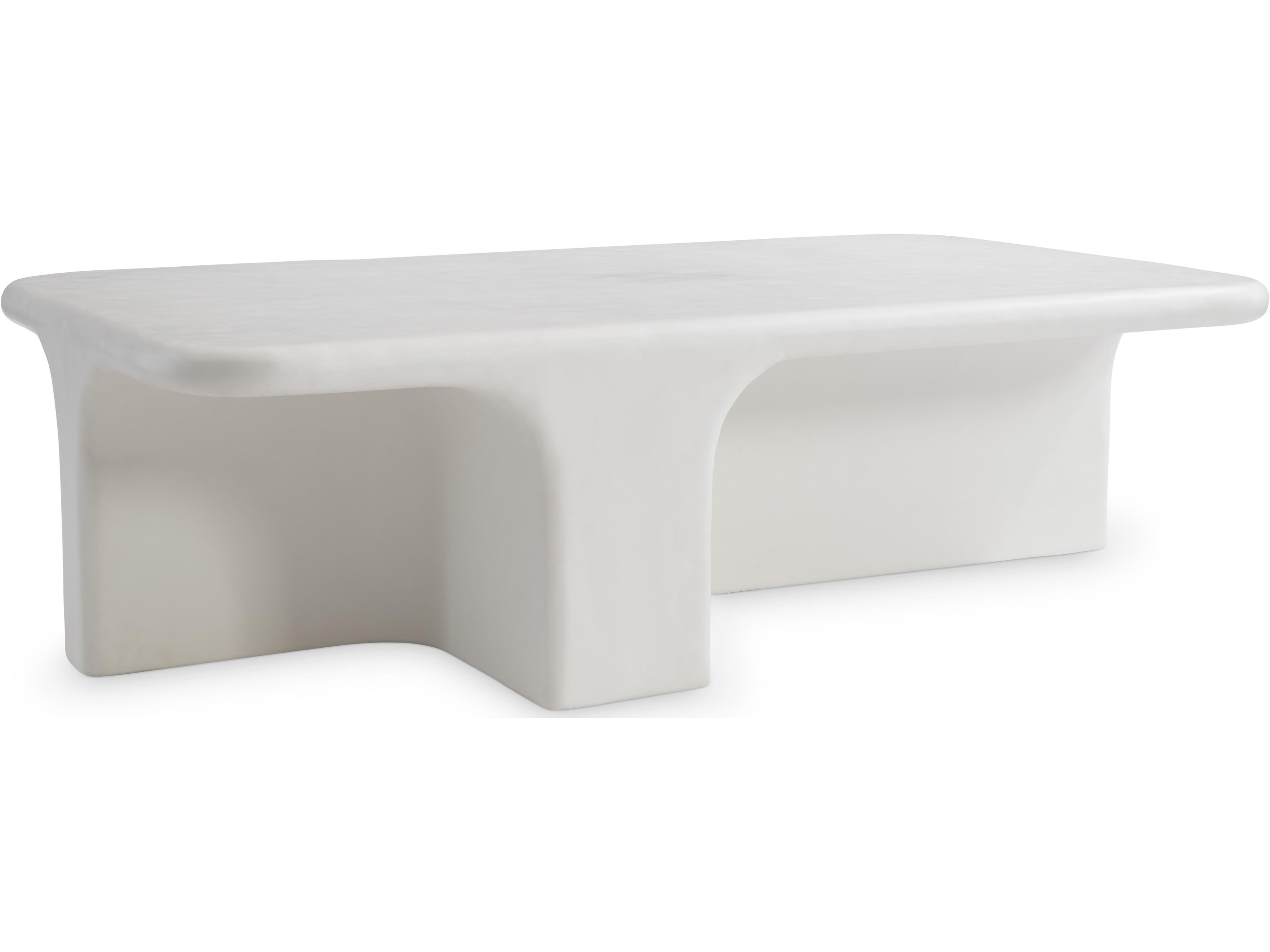 Bernhardt Exteriors White Concrete Rectangular Coffee Table