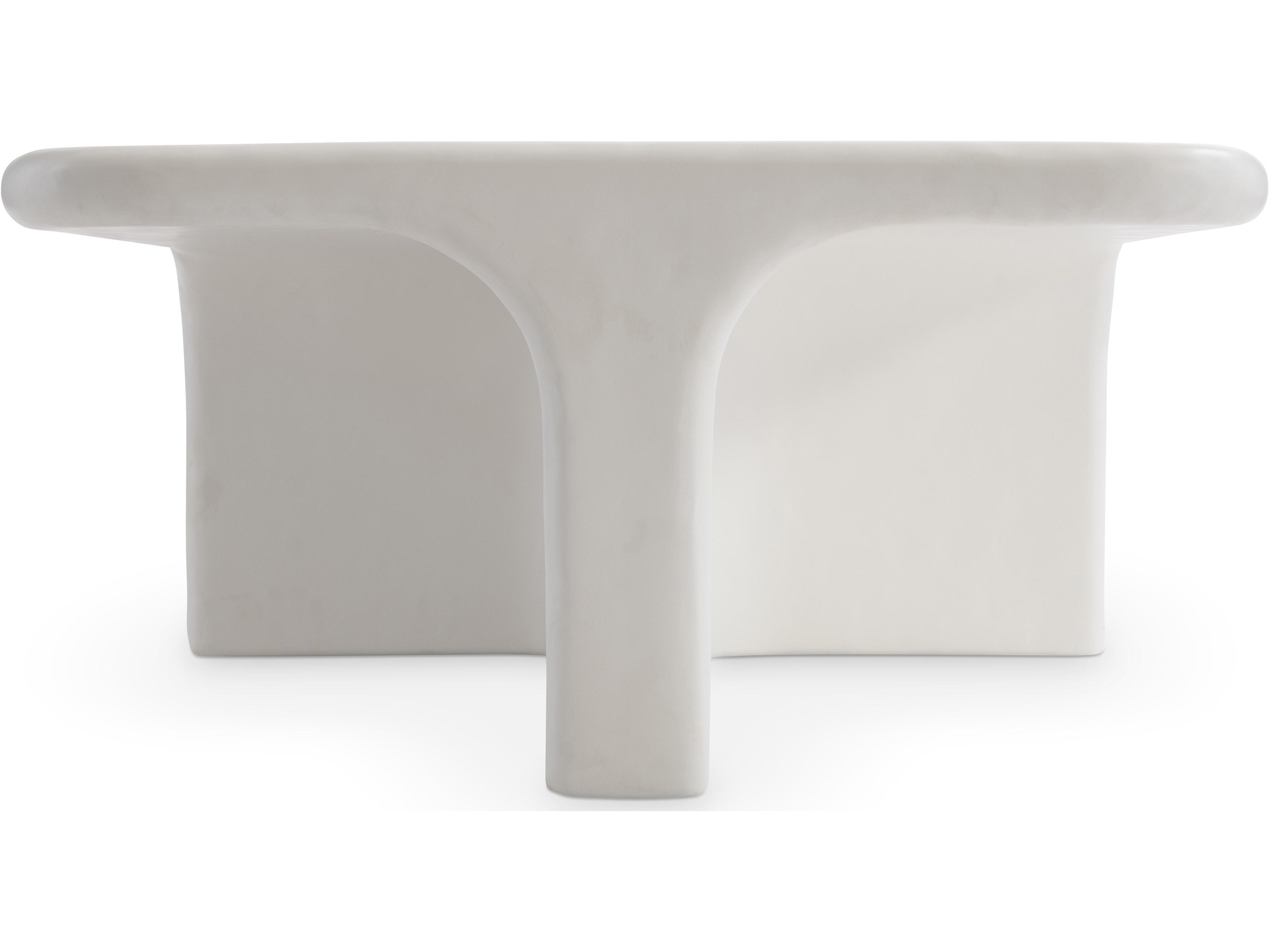 Bernhardt Exteriors White Concrete Rectangular Coffee Table