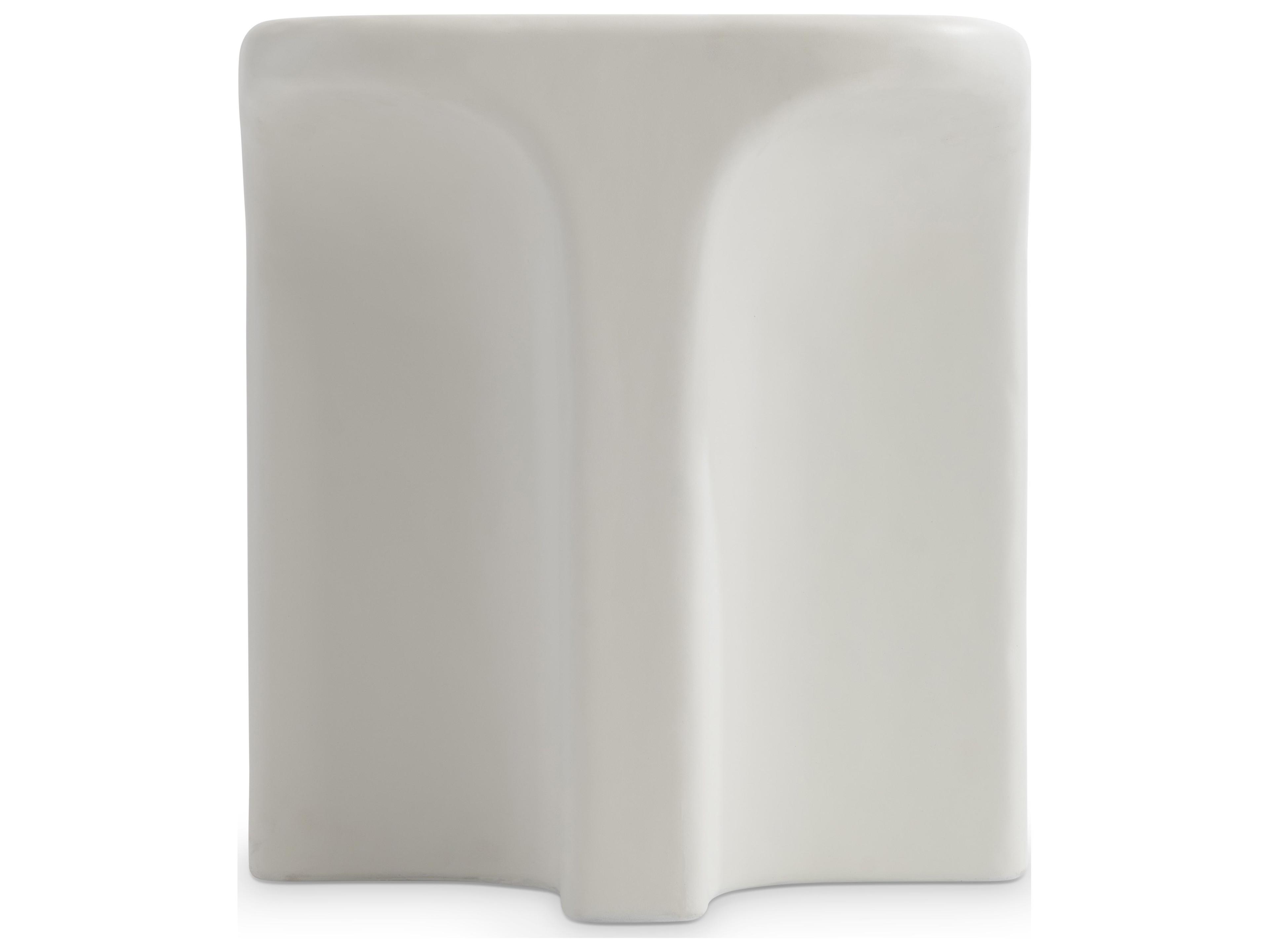 Bernhardt Exteriors White Concrete Square End Table