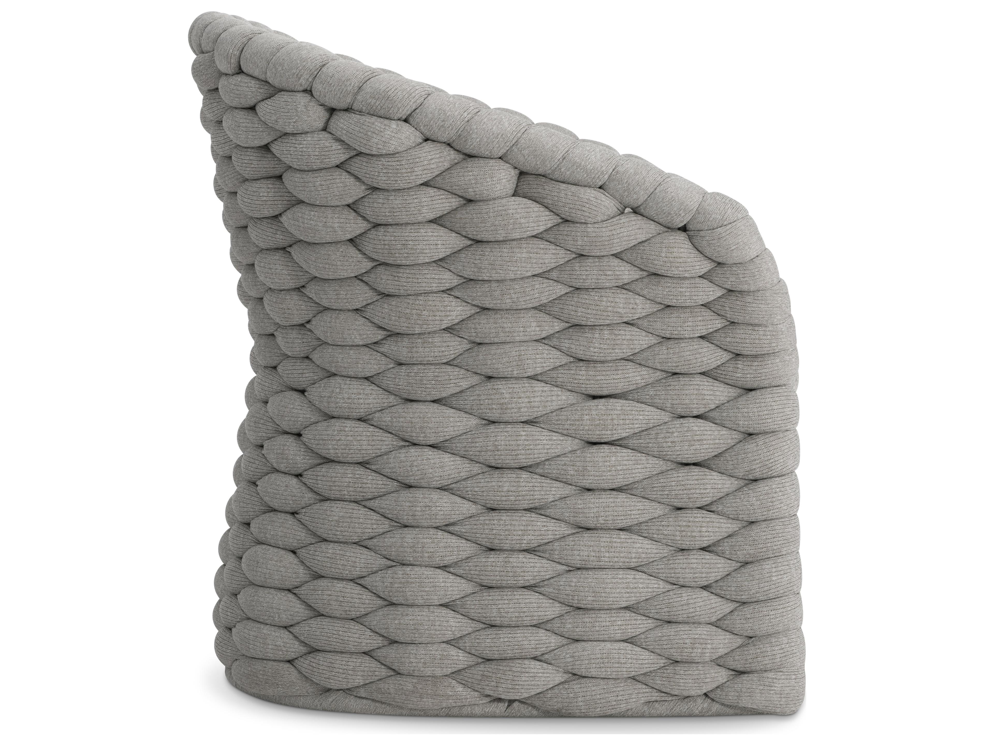 Bernhardt Exteriors Grey Aluminum Cushion Lounge Chair