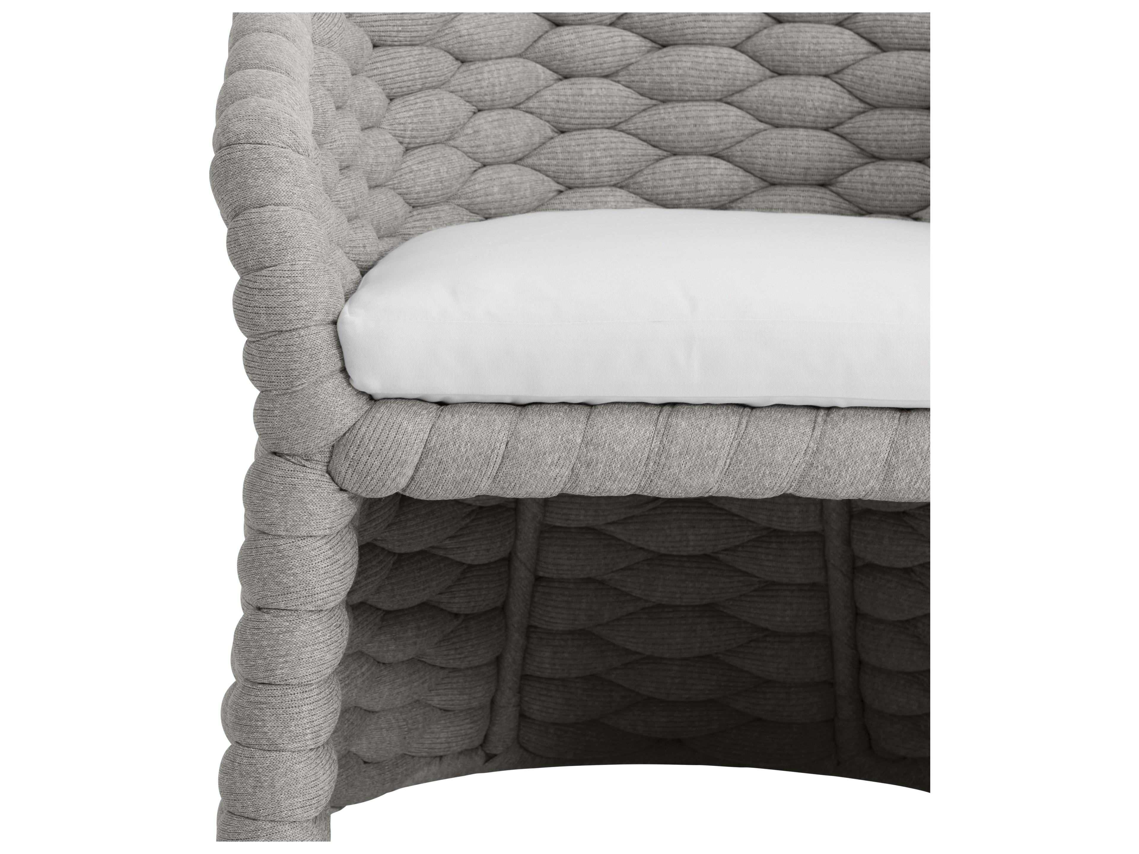 Bernhardt Exteriors Grey Aluminum Cushion Lounge Chair