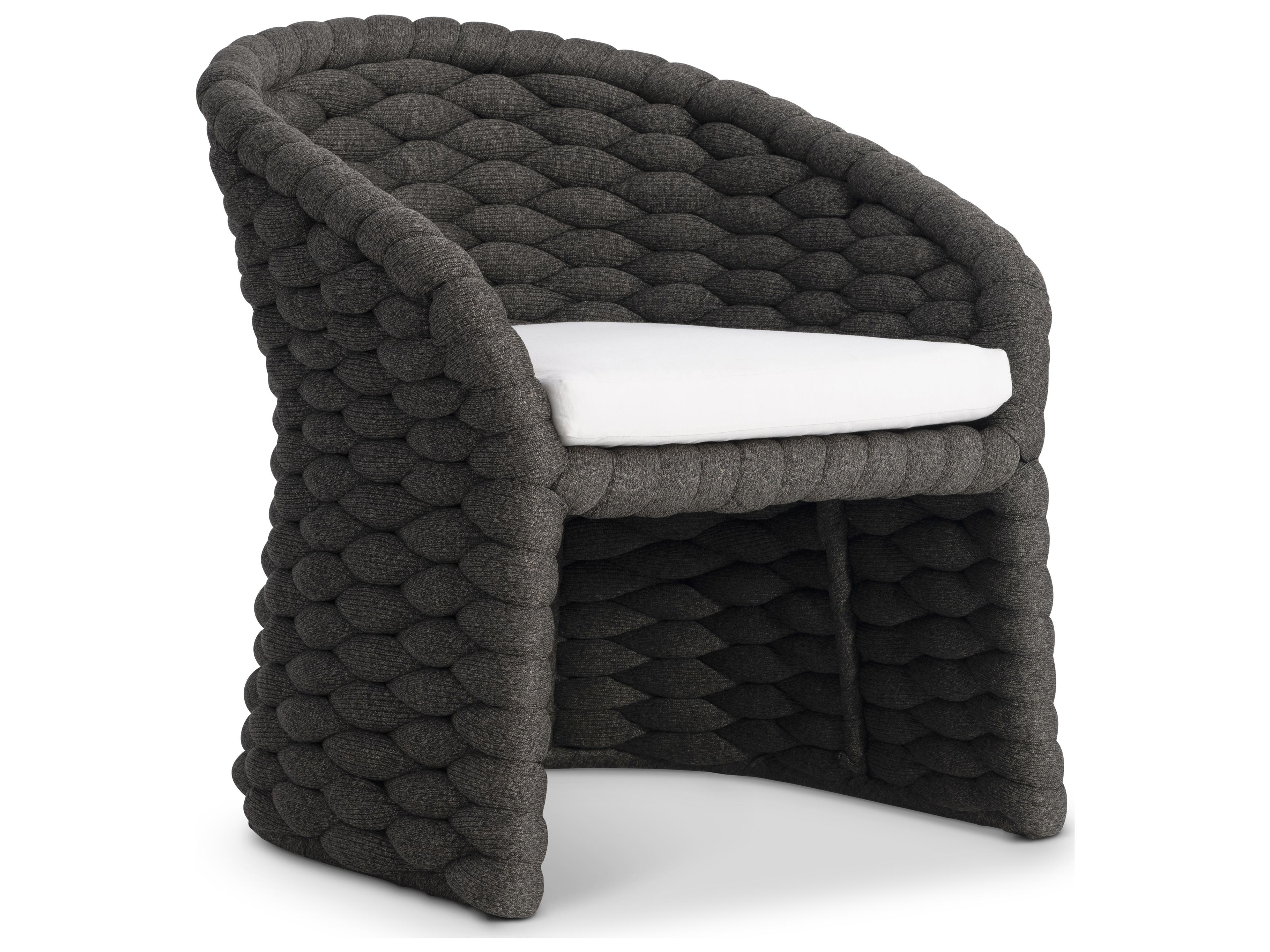 Charcoal Aluminum Cushion Lounge Chair