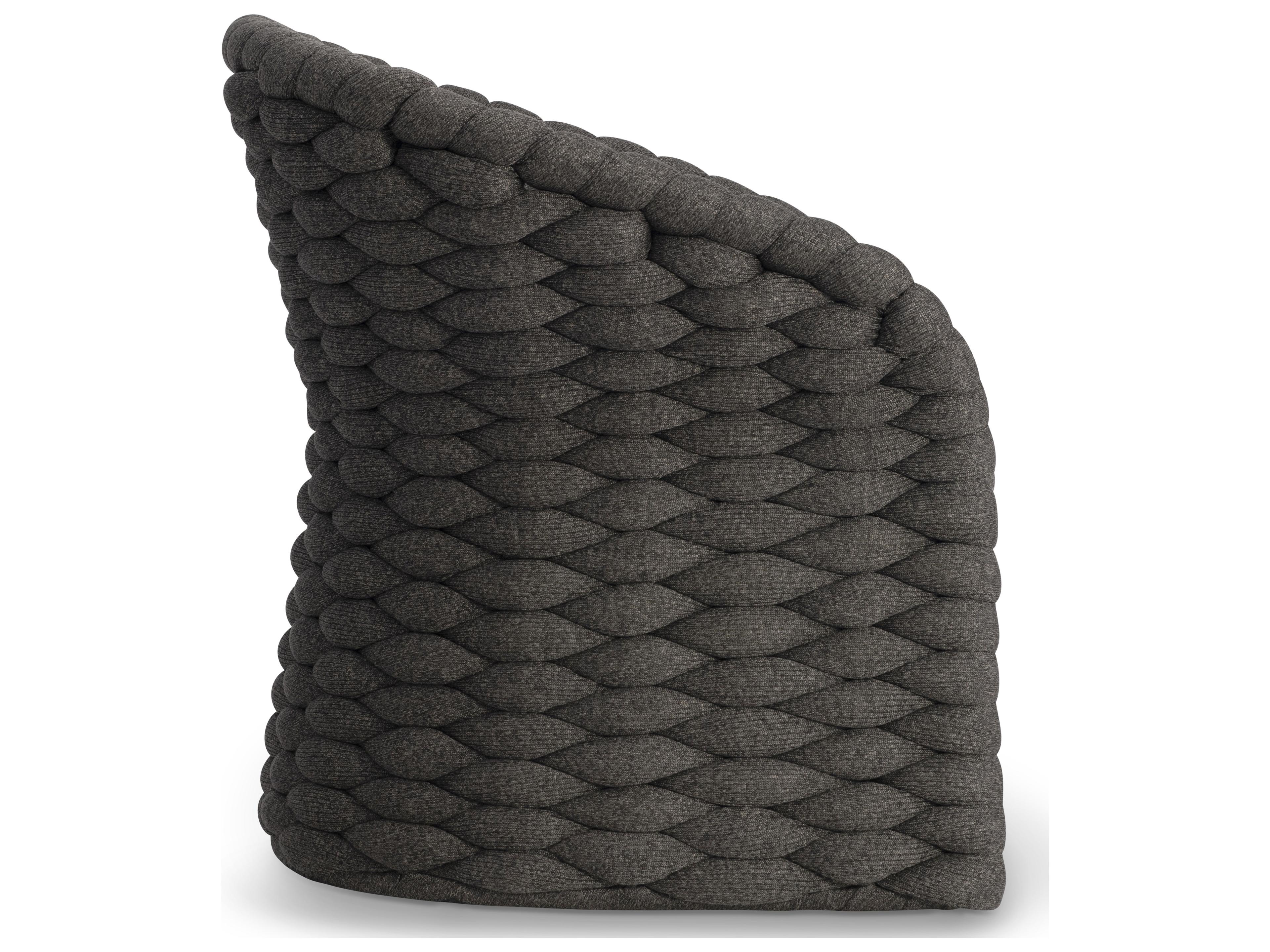 Bernhardt Exteriors Charcoal Aluminum Cushion Lounge Chair