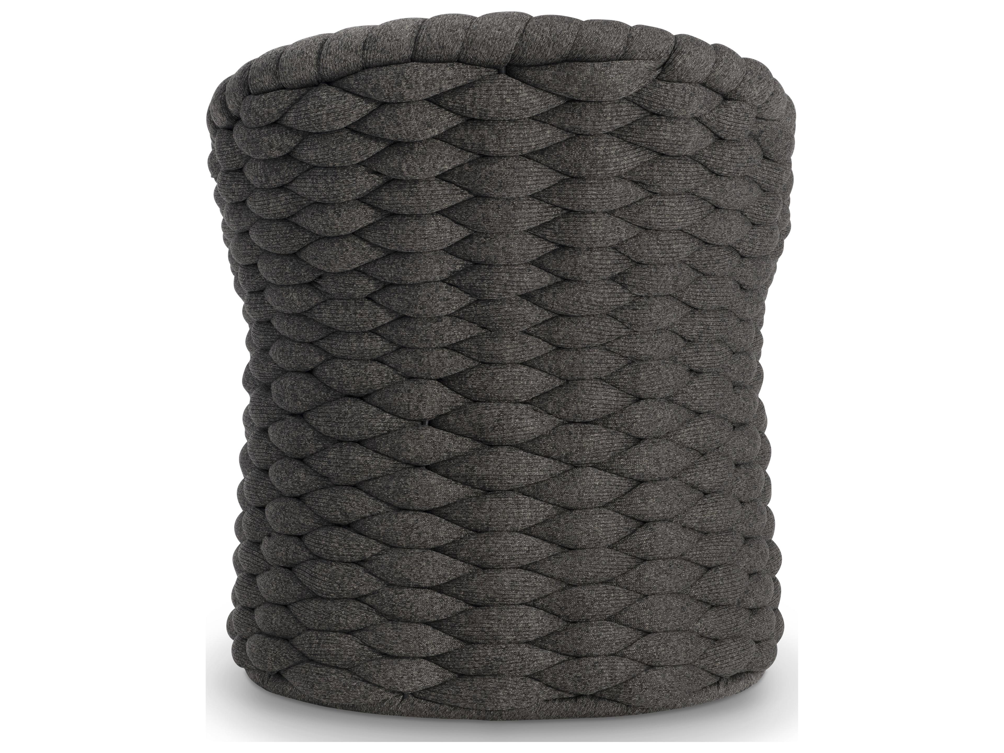 Bernhardt Exteriors Charcoal Aluminum Cushion Lounge Chair