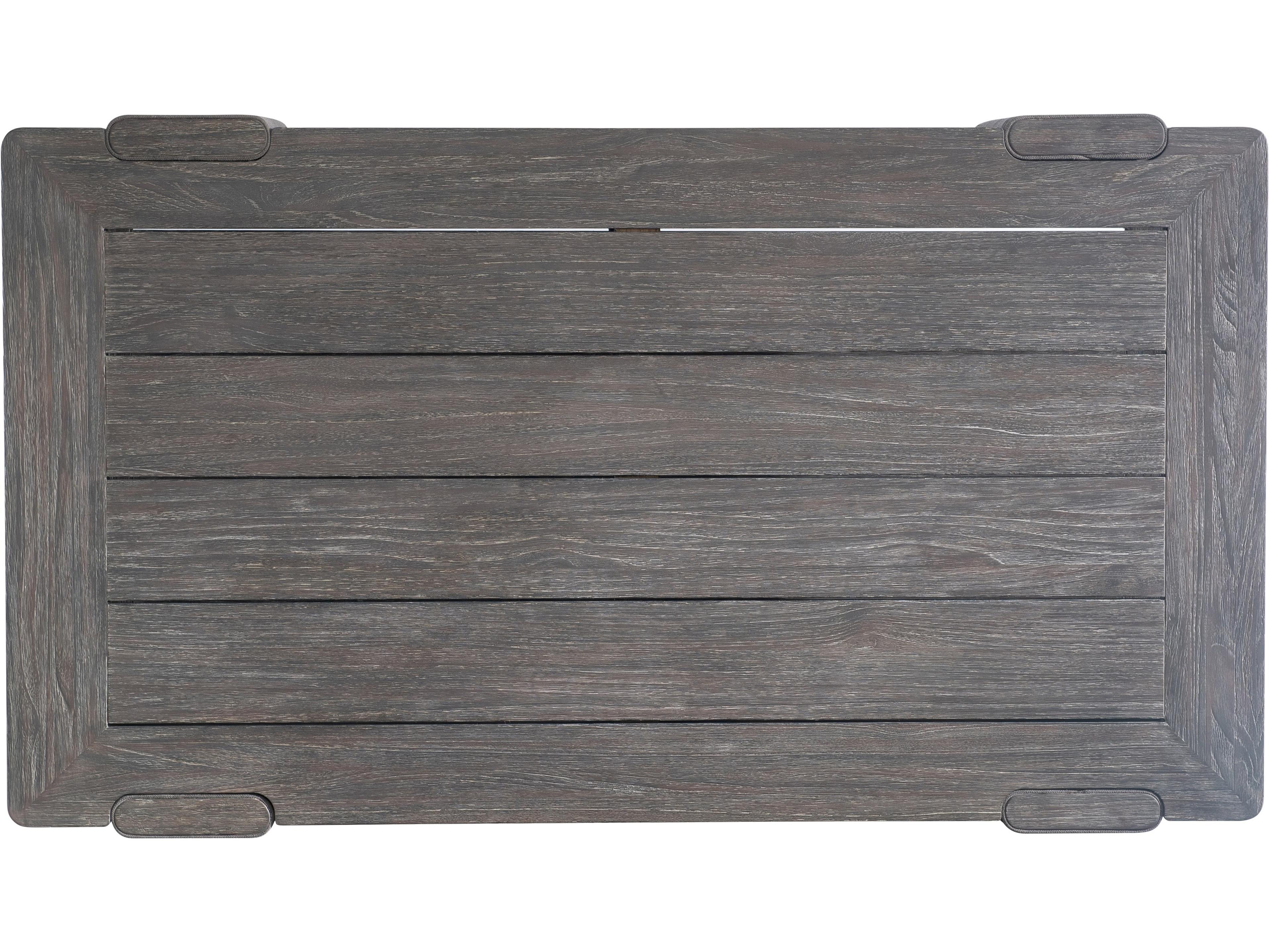 Bernhardt Exteriors Brown Teak Rectangular Coffee Table