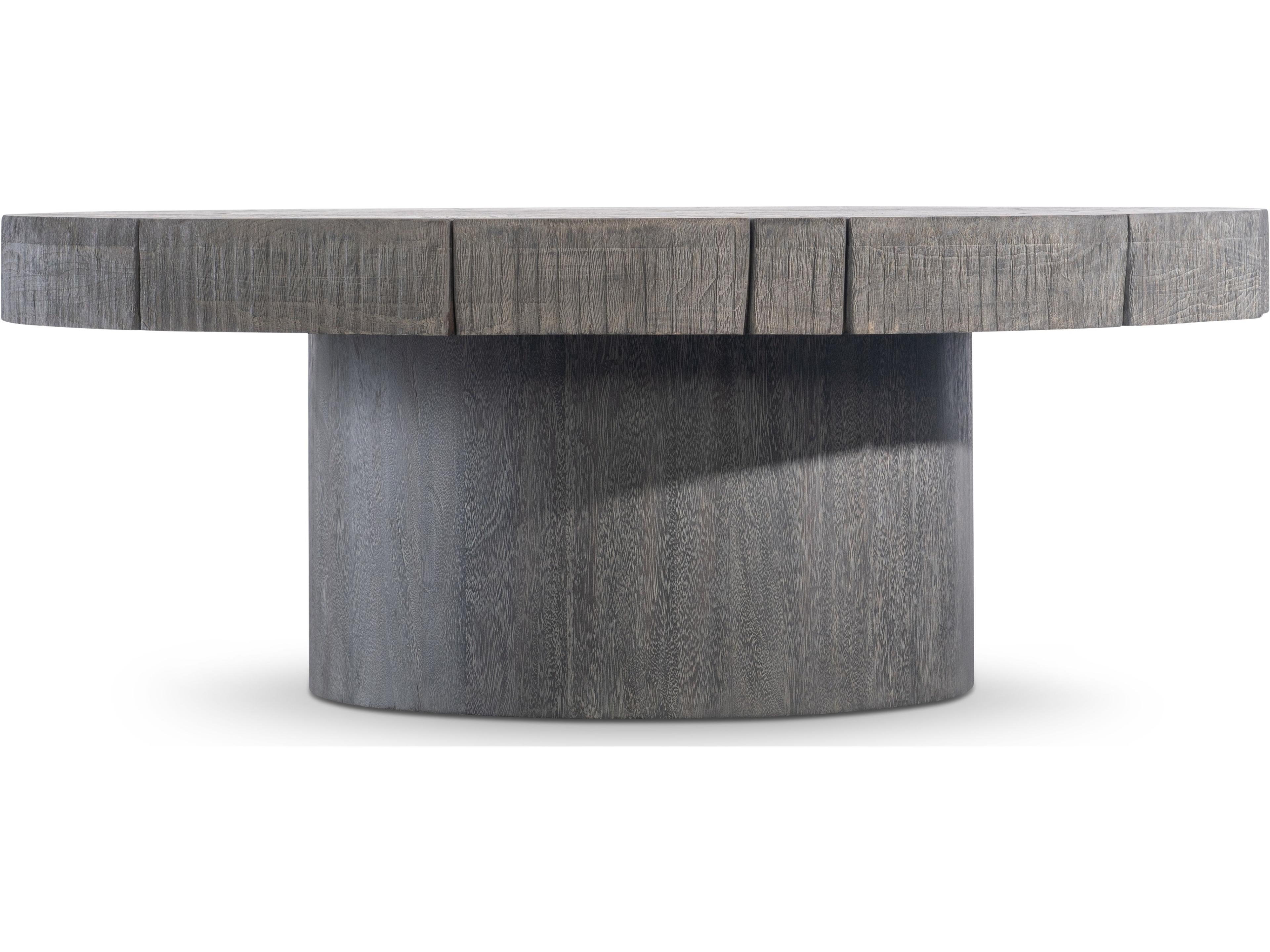 Bernhardt Exteriors Brown Teak Round Coffee Table