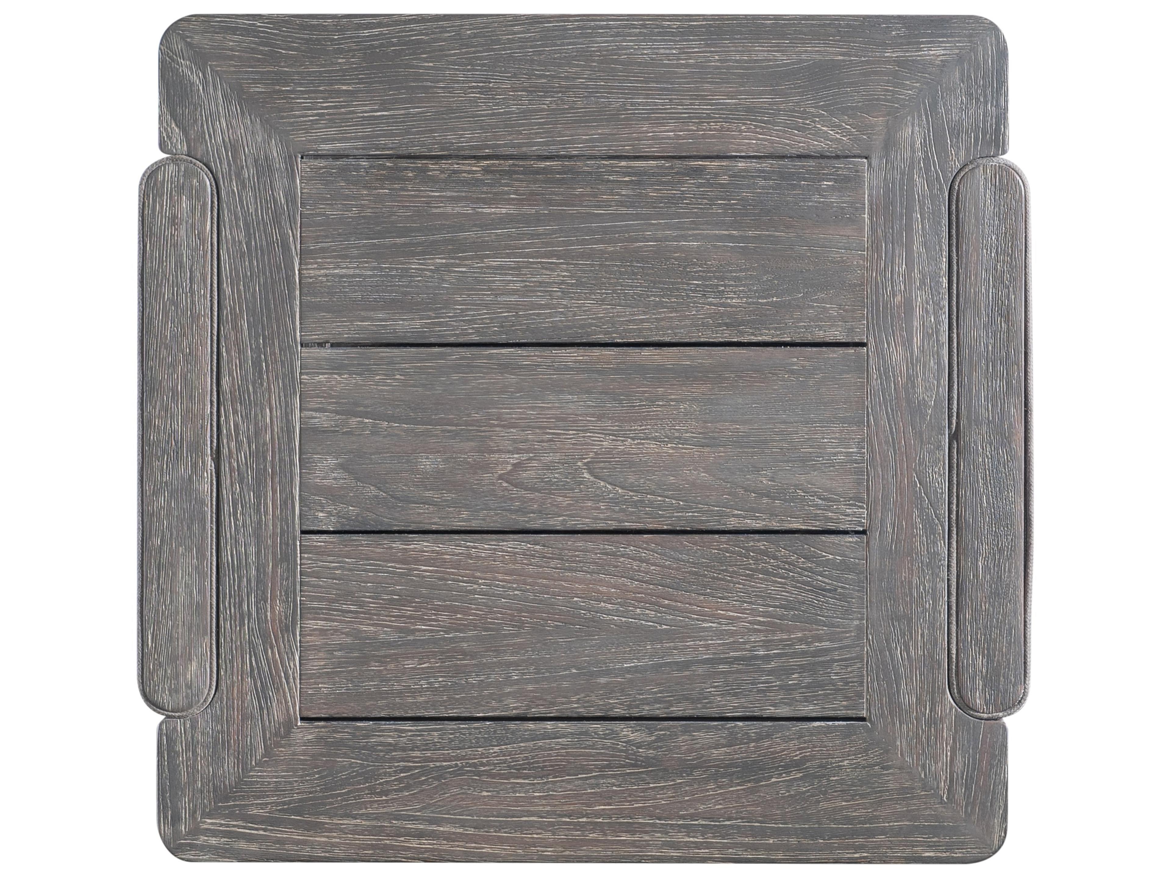 Bernhardt Exteriors Brown Wood Square End Table