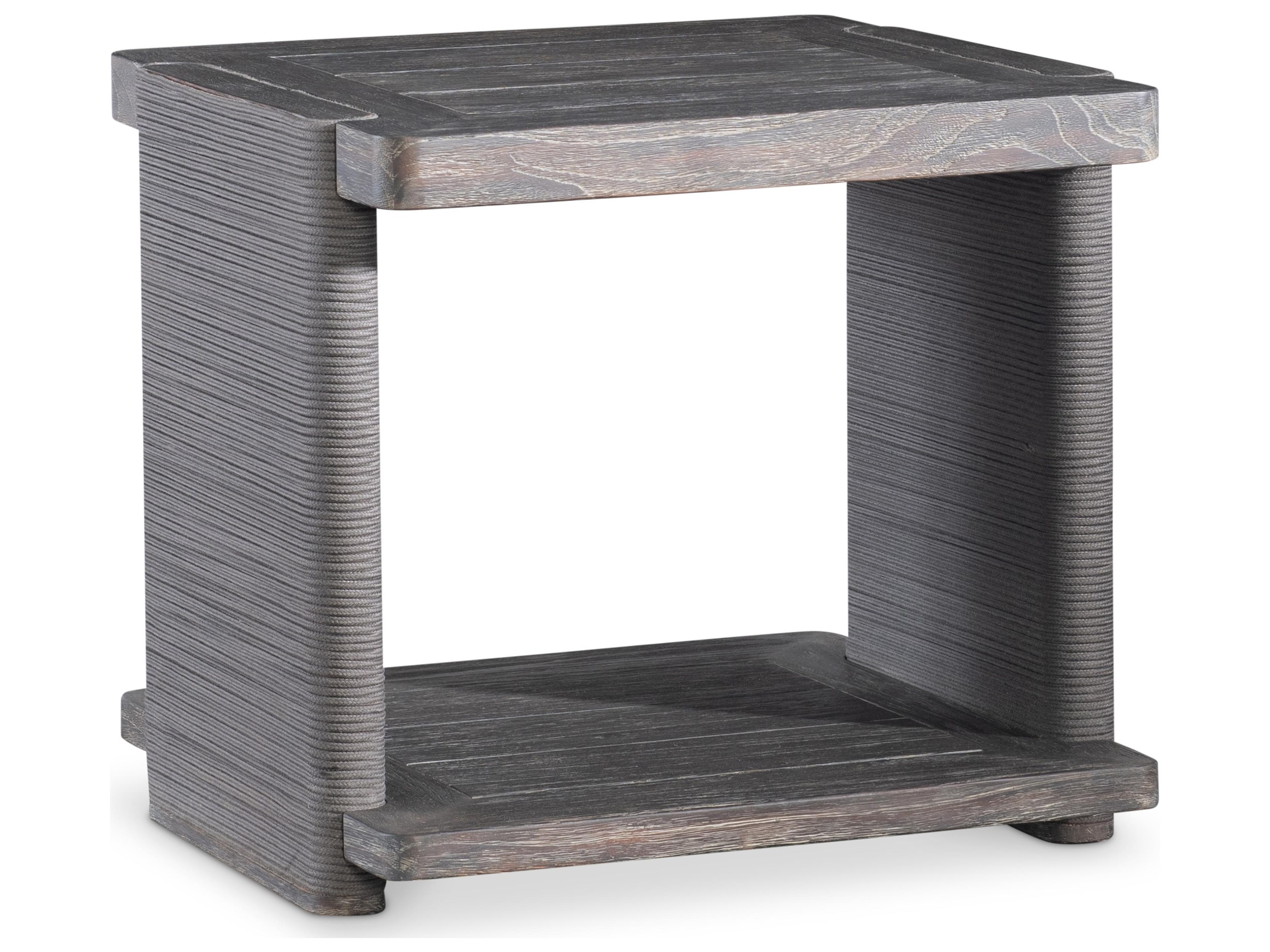 Bernhardt Exteriors Brown Wood Square End Table