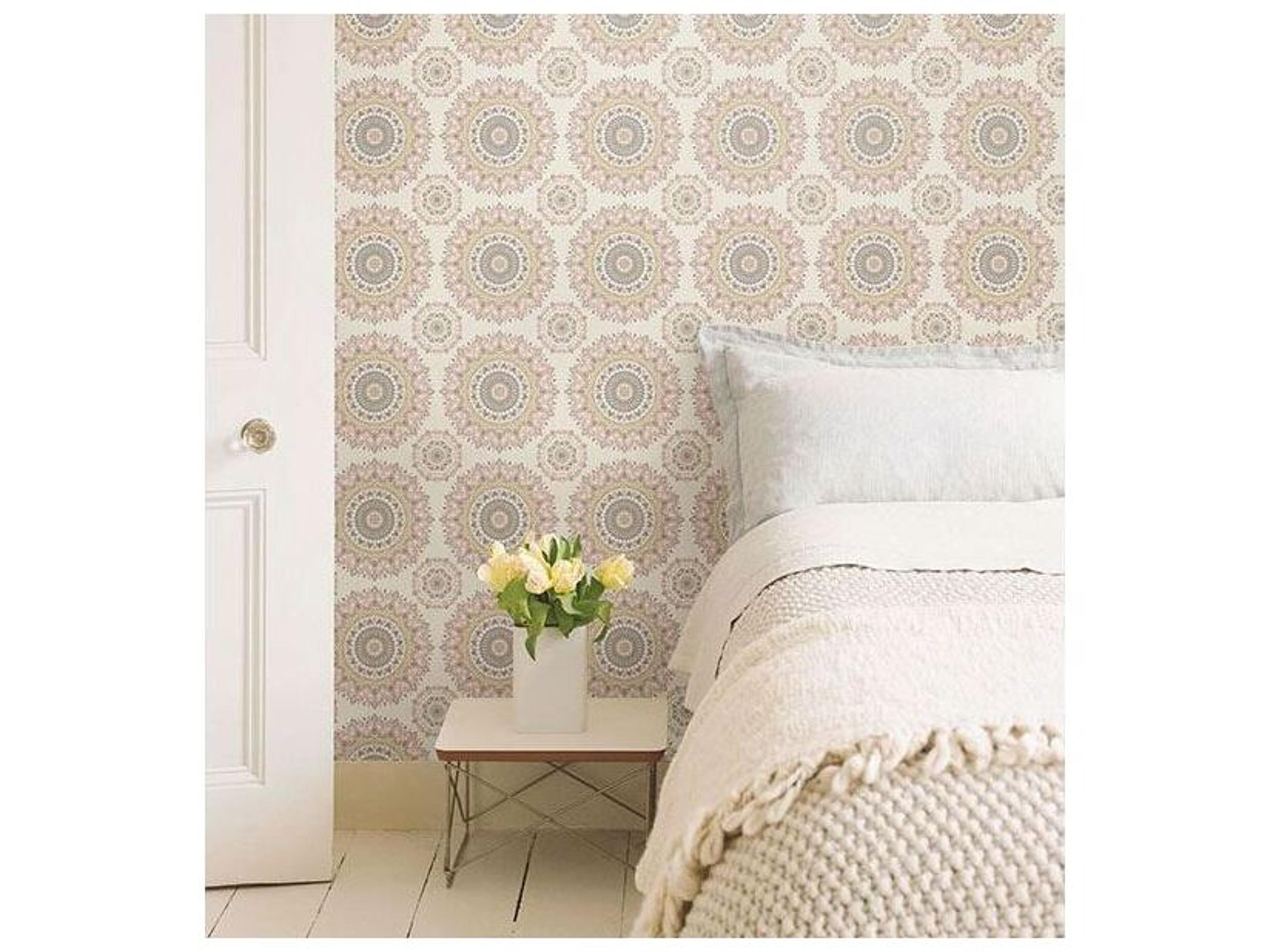 Brewster Home Fashions A-street Prints Gemma Light Pink Boho Medallion Wallpaper
