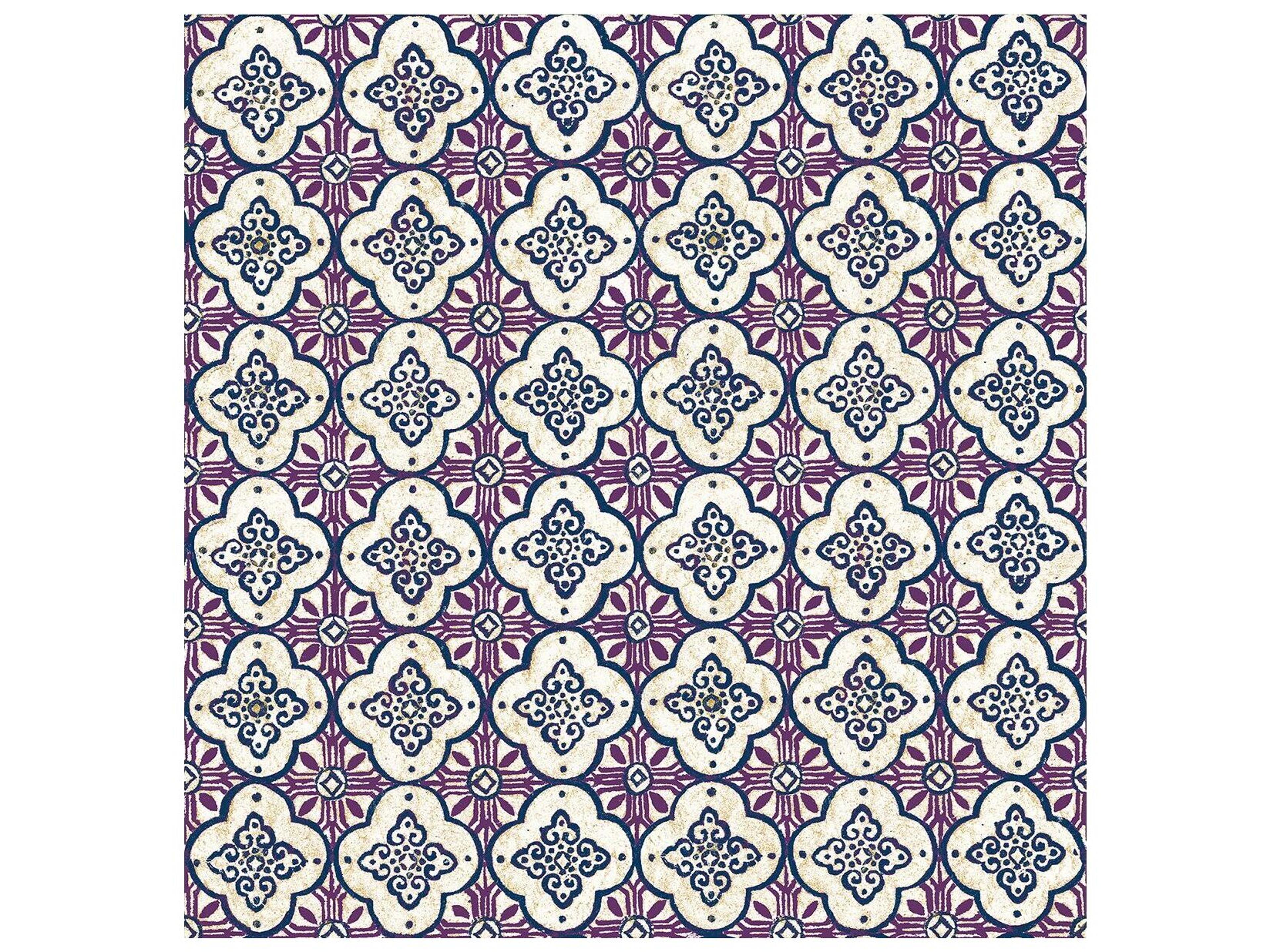 A-street Prints Geo Violet Quatrefoil Wallpaper