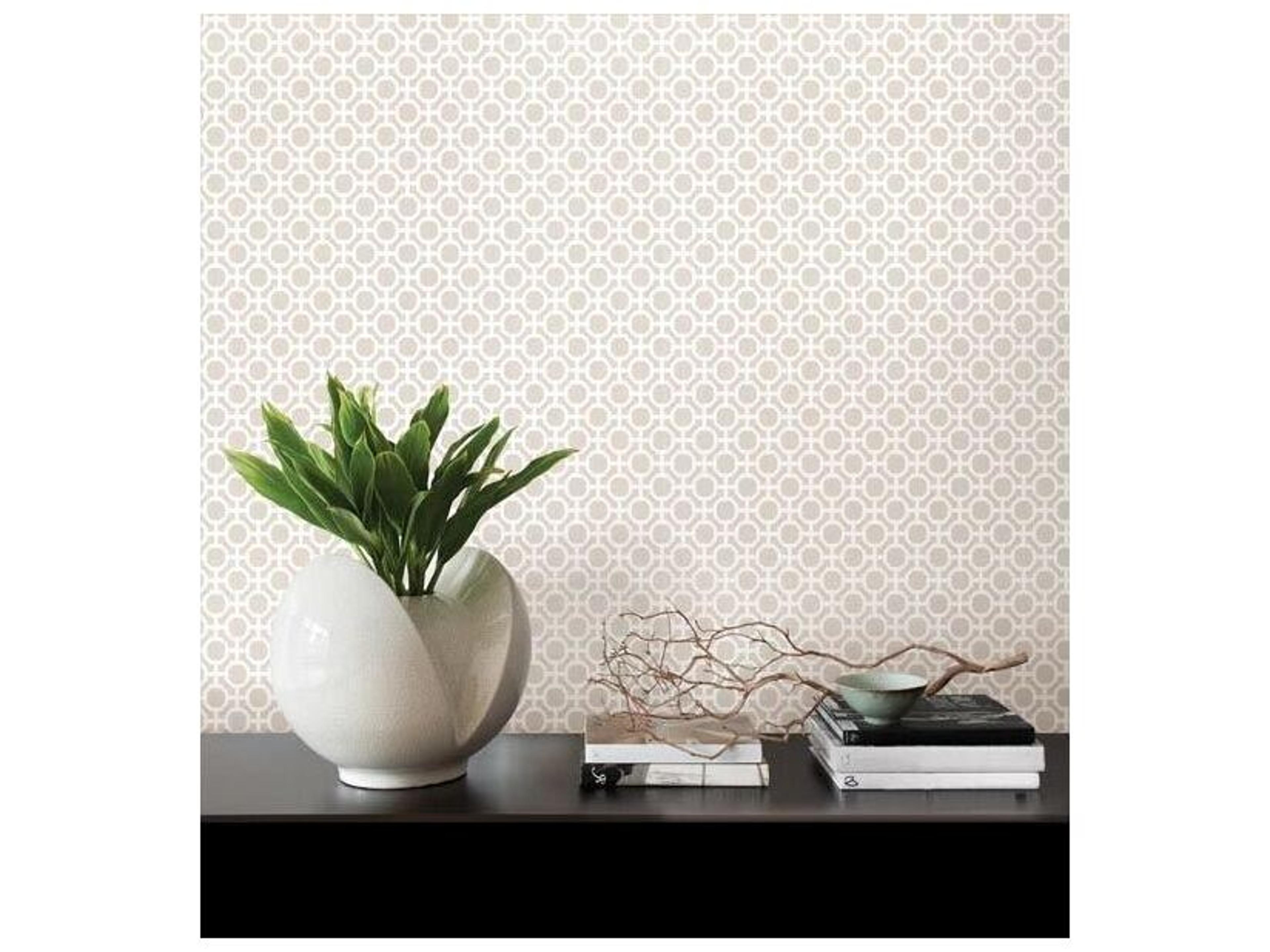 Brewster Home Fashions Bath Iv Beatrix Grey Modern Geometric Wallpaper