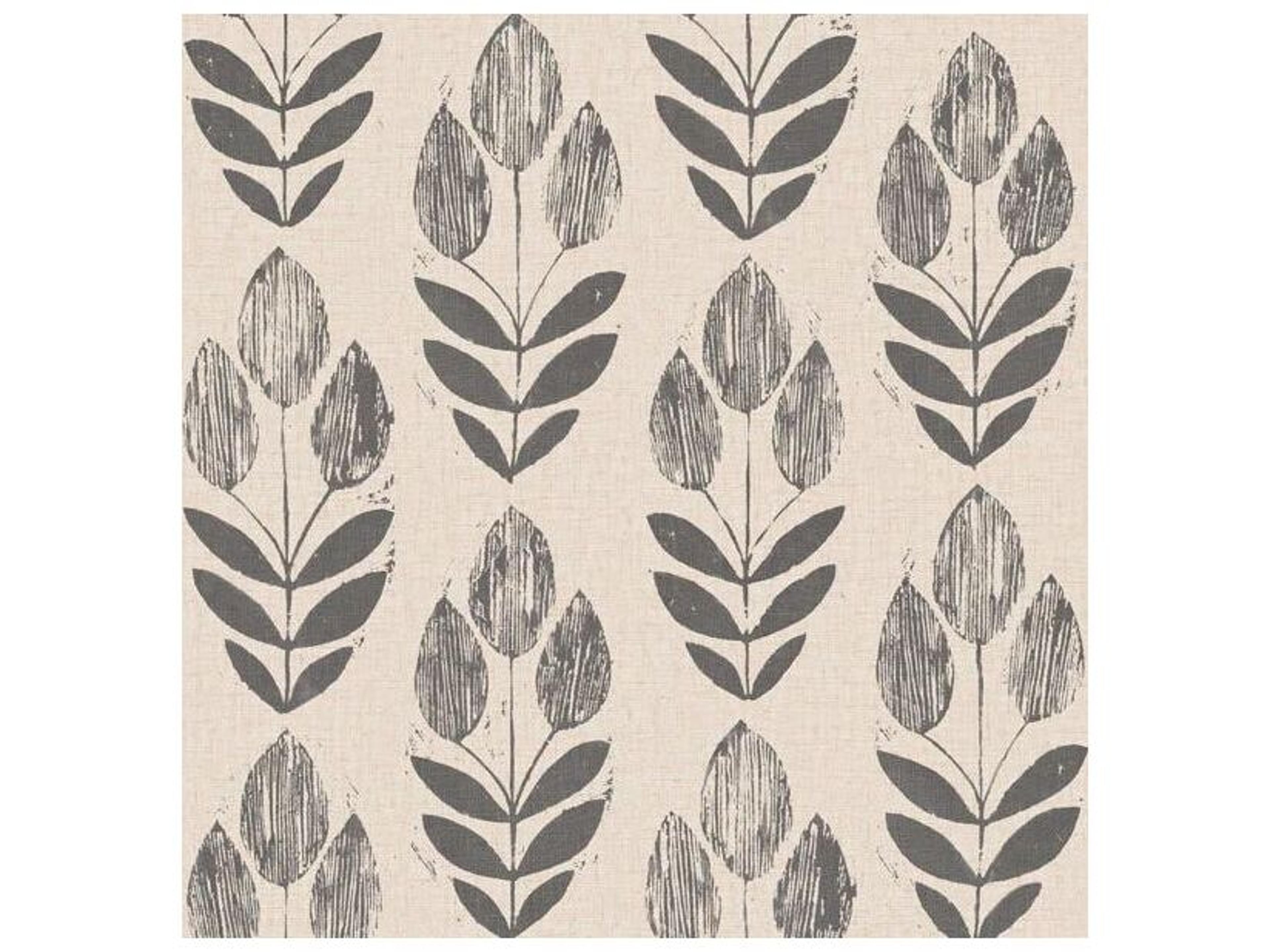 Beacon House Scandinavian Black Block Print Tulip Wallpaper