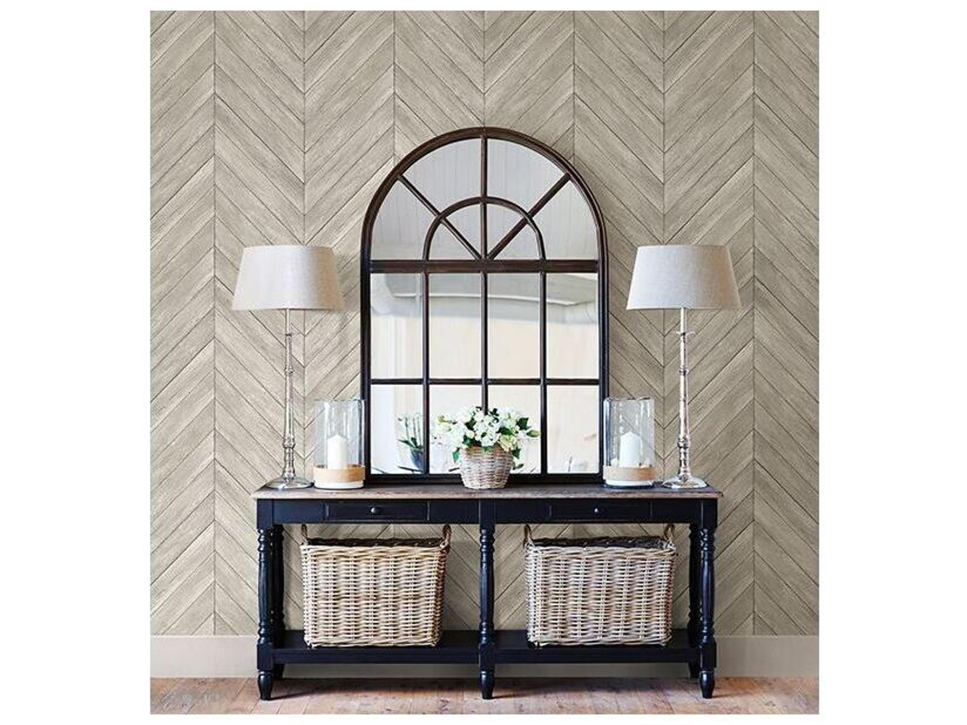 Brewster Home Fashions A-street Prints Parisian Dove Parquet Wallpaper