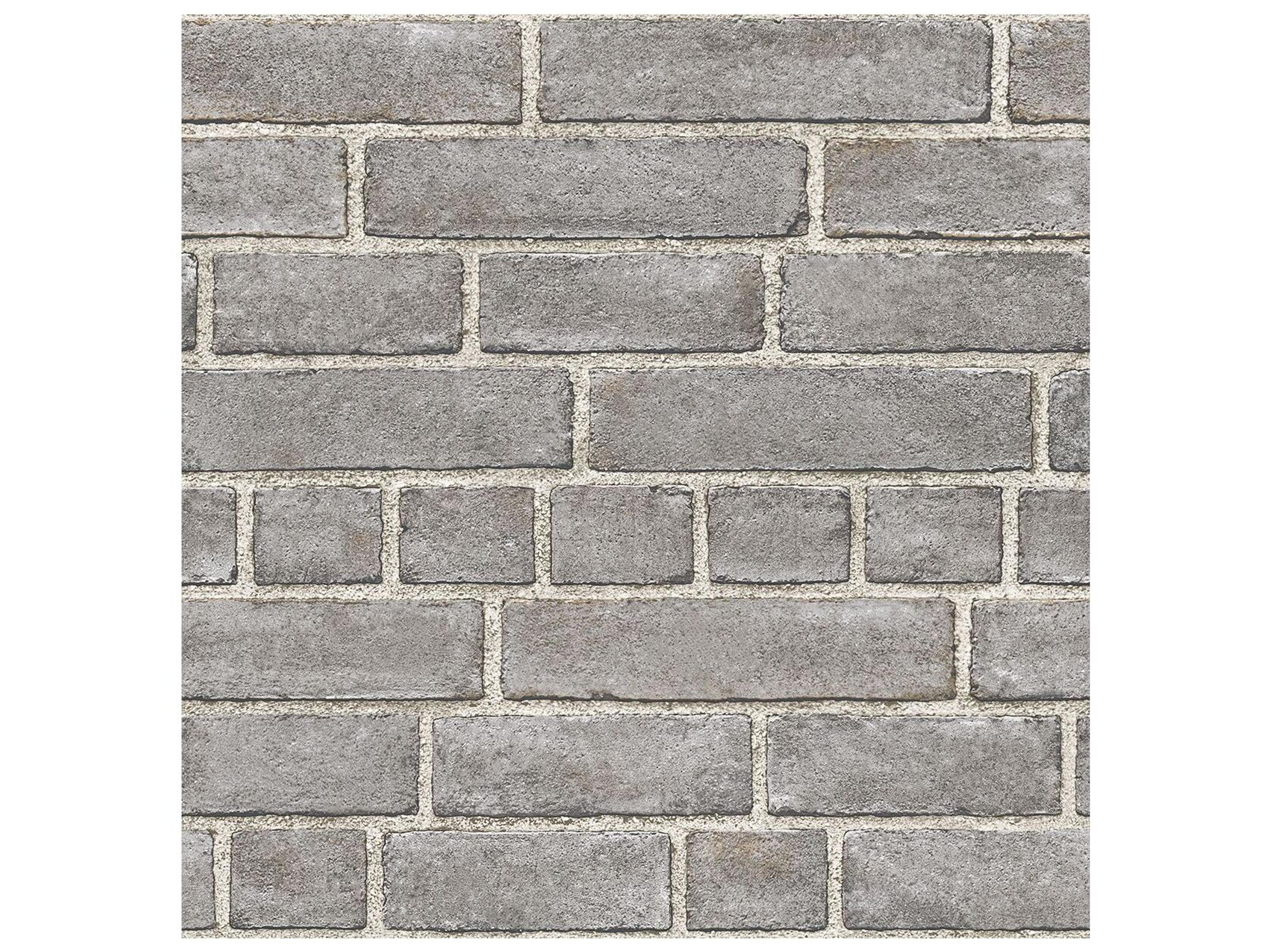 A-street Prints Facade Grey Brick Wallpaper