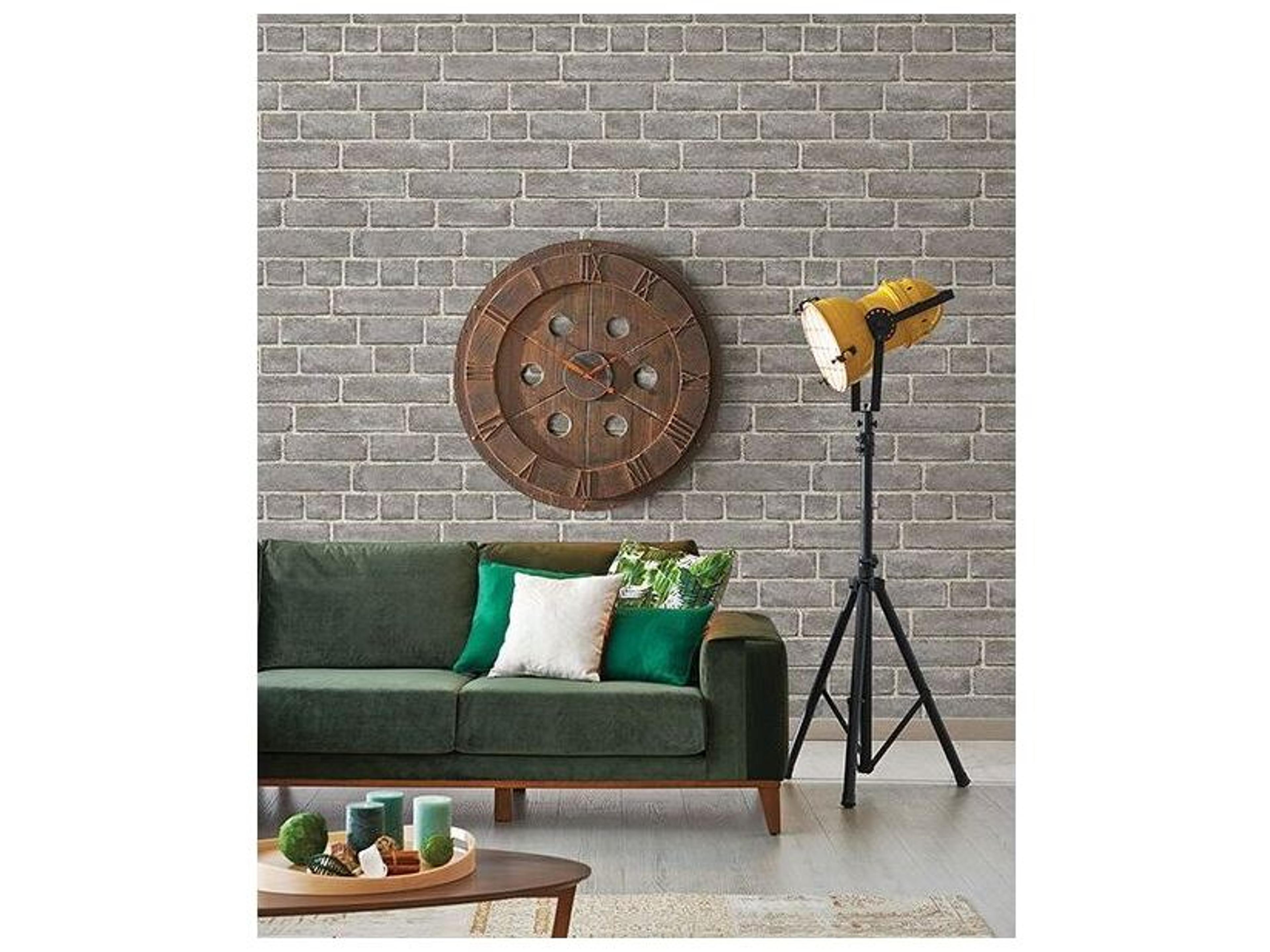 Brewster Home Fashions A-street Prints Facade Grey Brick Wallpaper