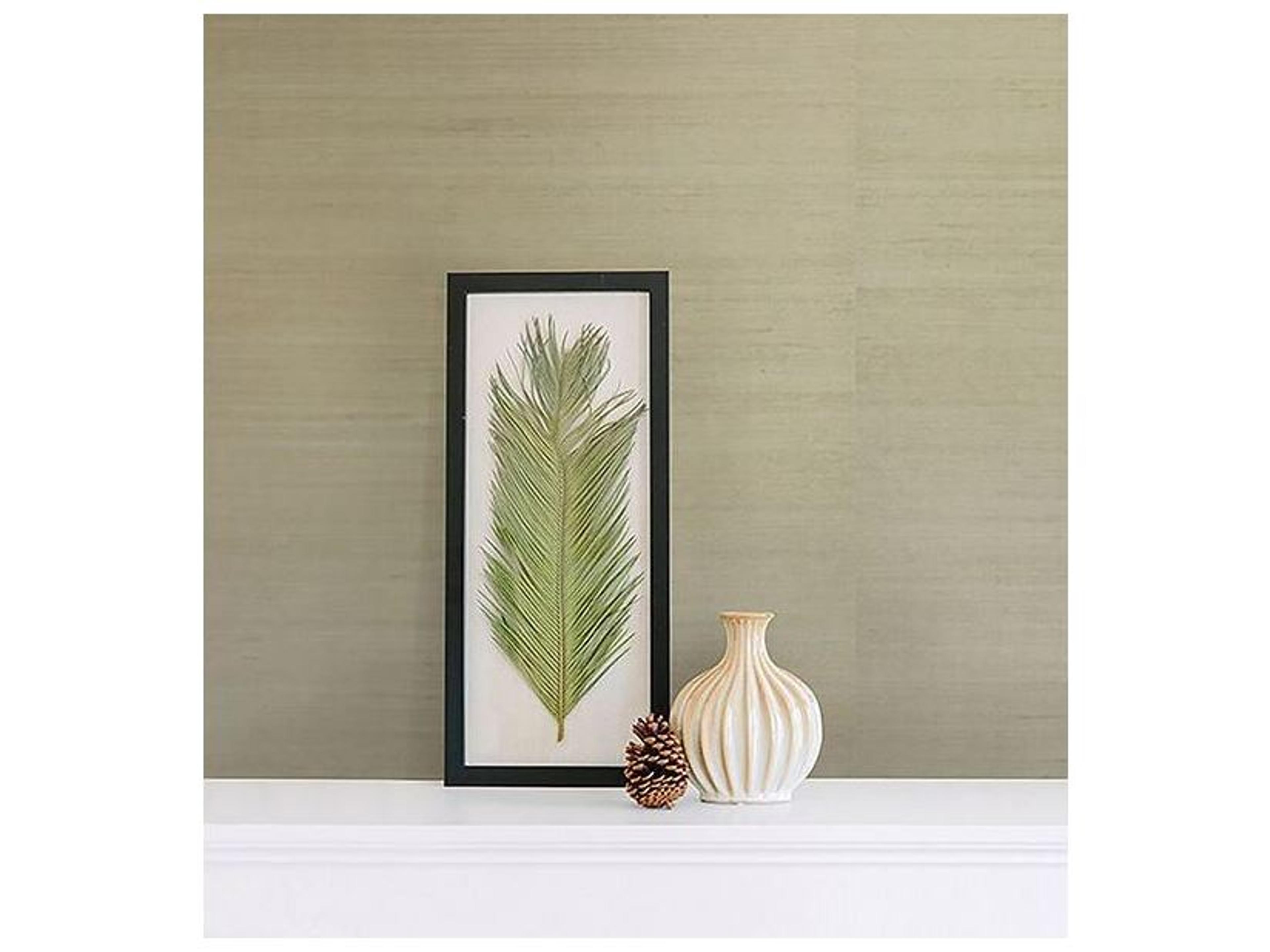 Brewster Home Fashions Kenneth James Ruslan Grey Grasscloth Wallpaper