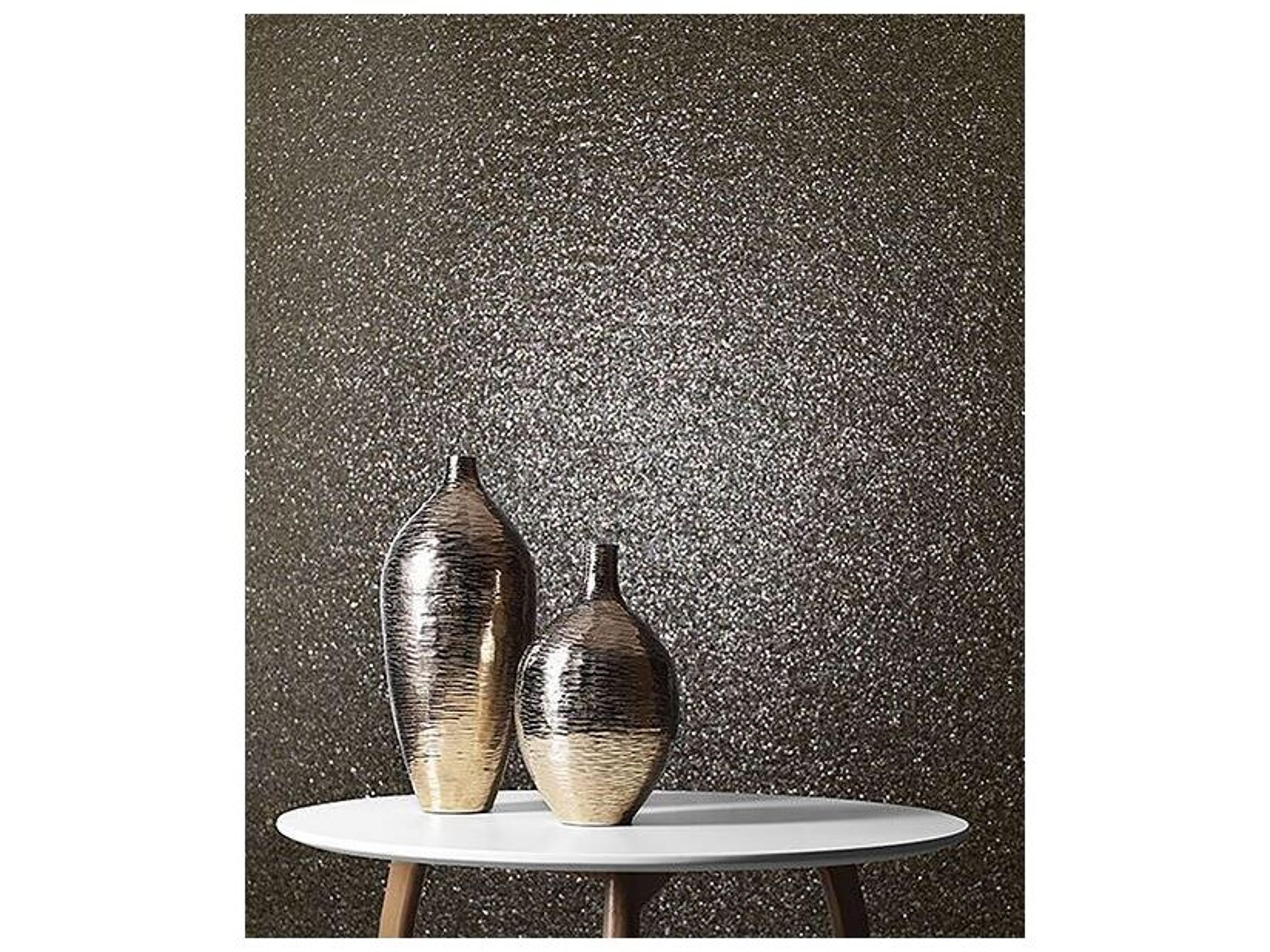 Brewster Home Fashions Kenneth James Dmitry Black Mica Wallpaper