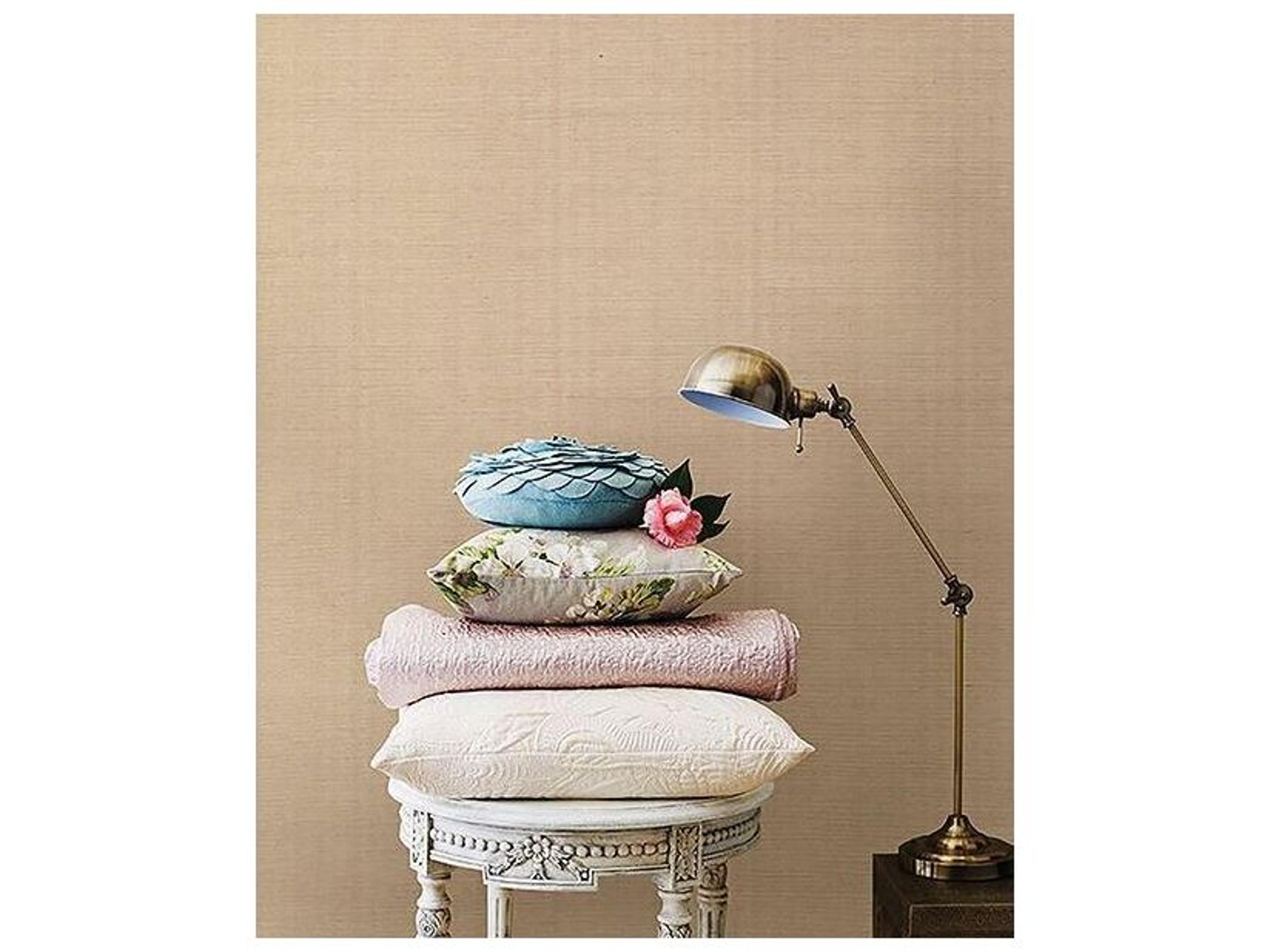 Brewster Home Fashions Kenneth James Ruslan Beige Grasscloth Wallpaper