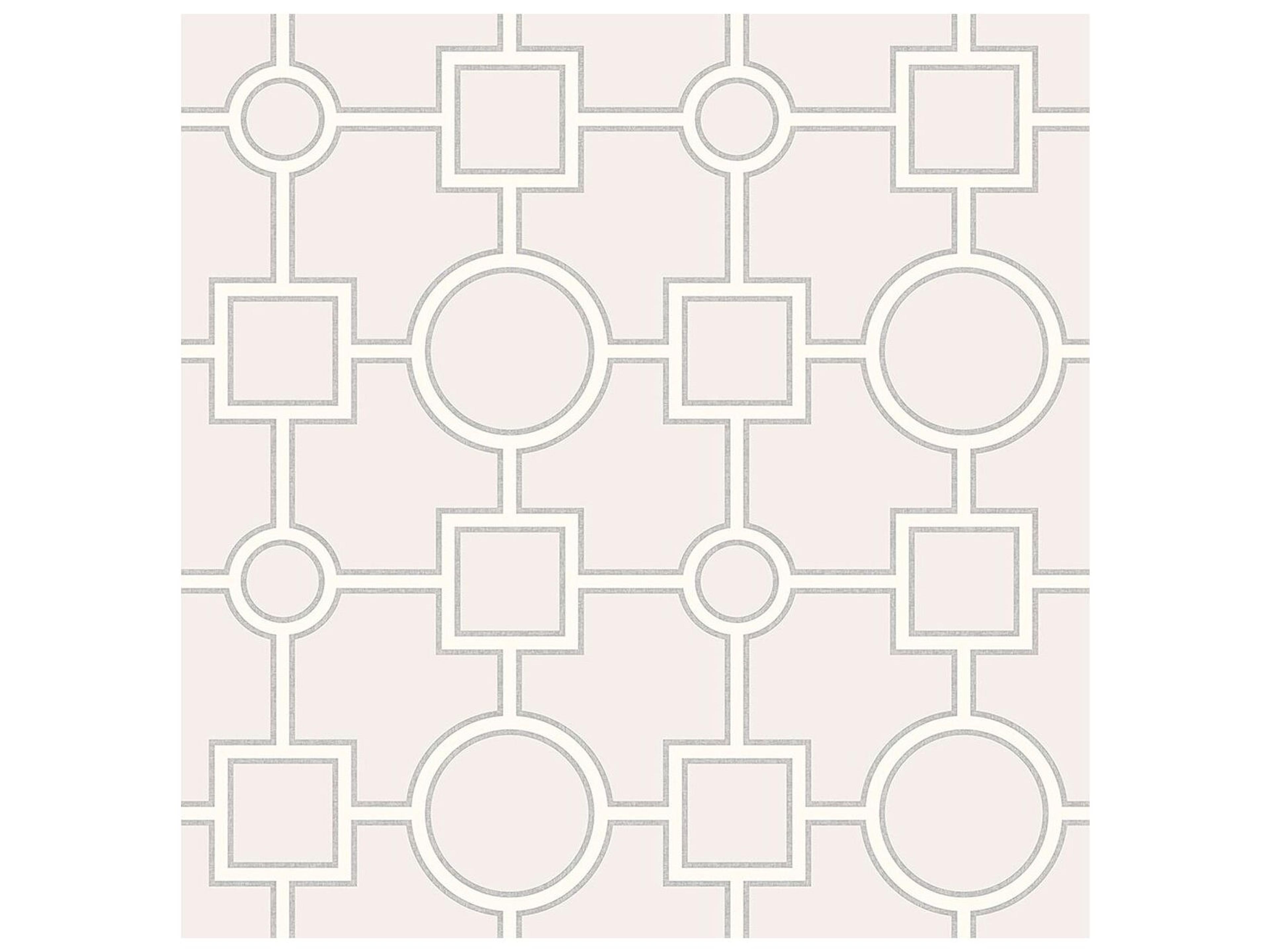 A-street Prints Matrix Light Grey Geometric Wallpaper