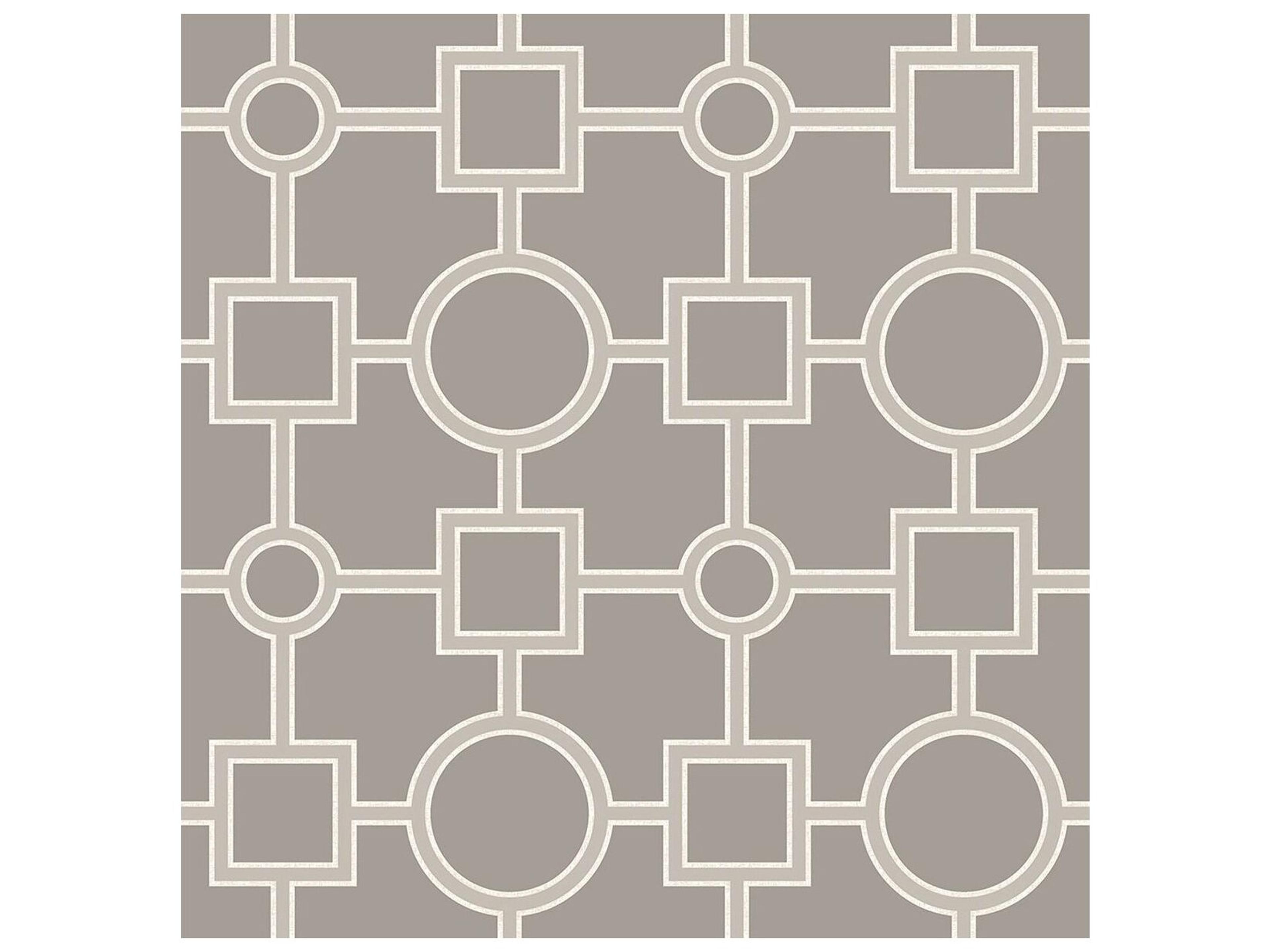 A-street Prints Matrix Taupe Geometric Wallpaper