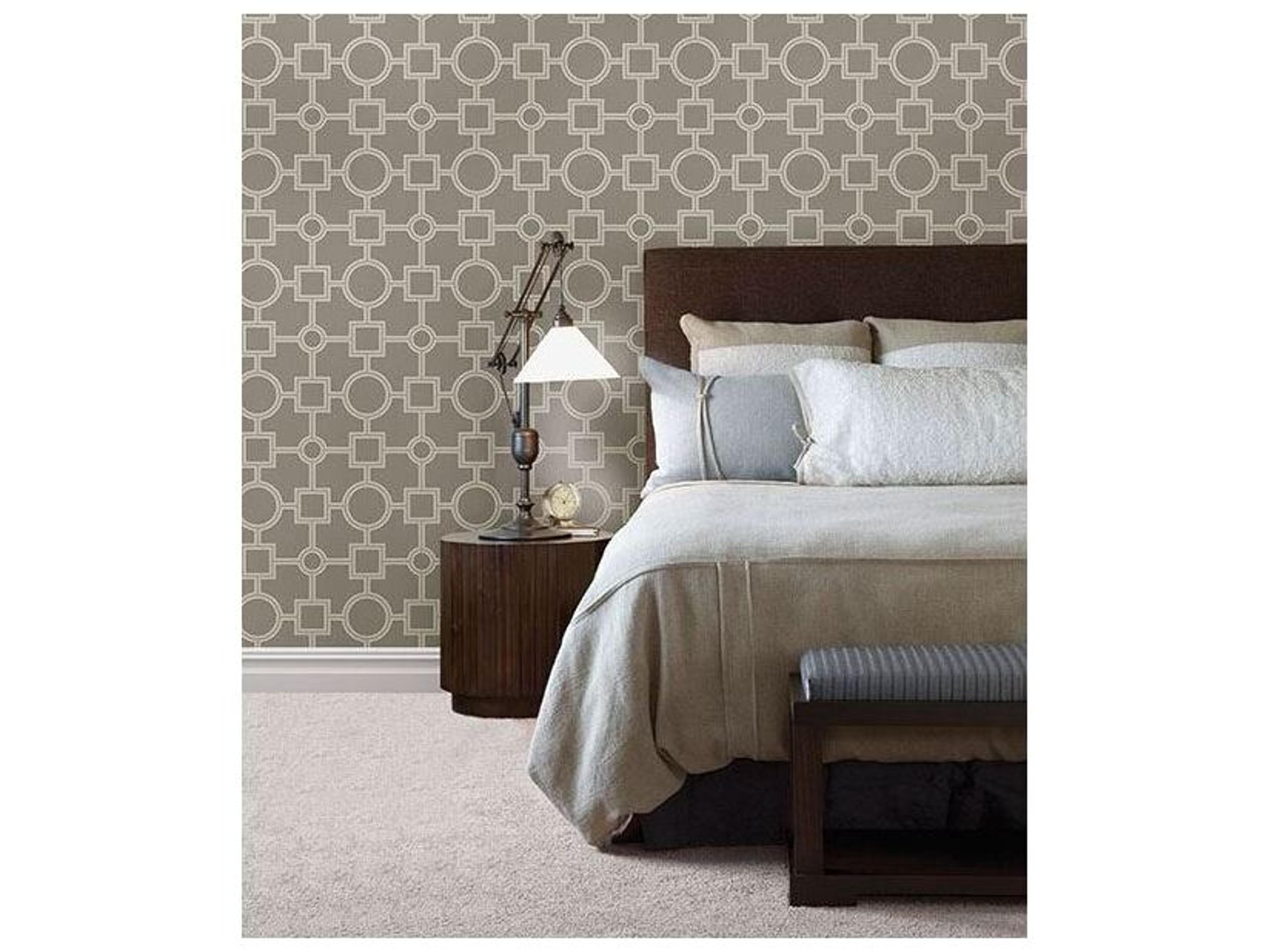 Brewster Home Fashions A-street Prints Matrix Taupe Geometric Wallpaper