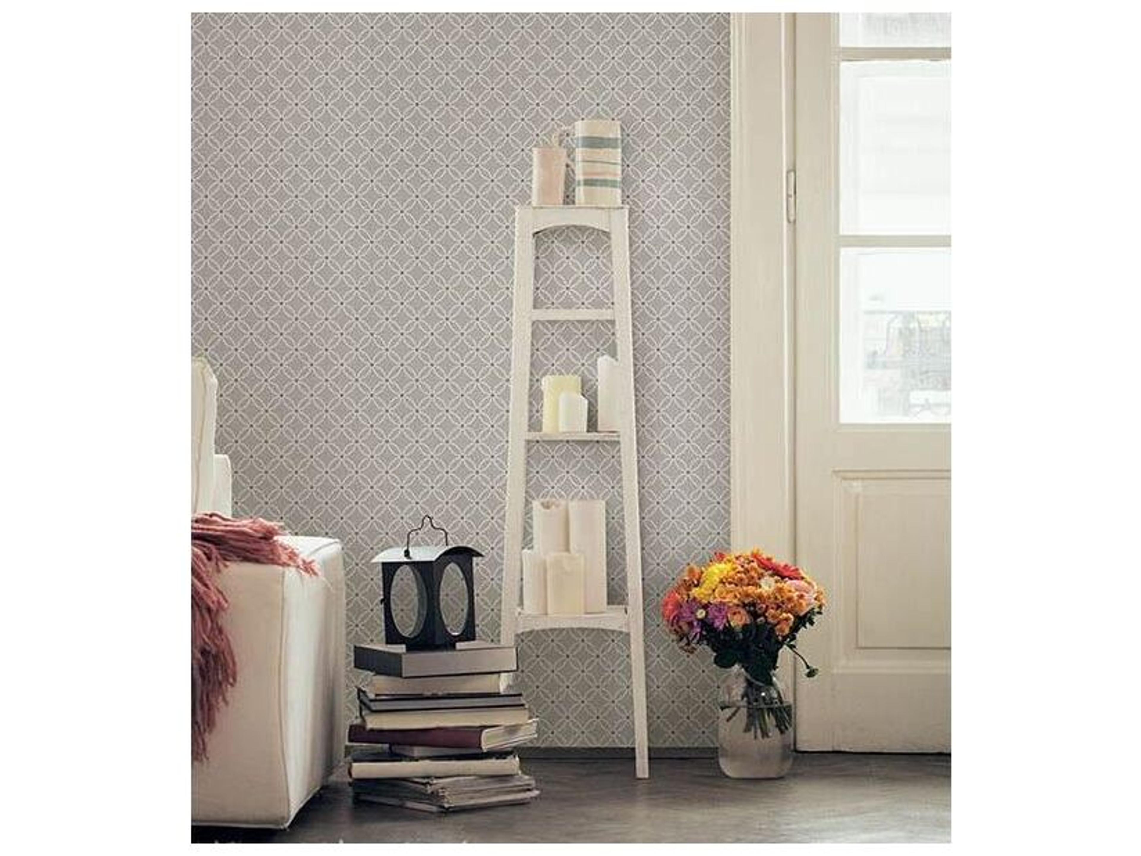 Brewster Home Fashions A-street Prints Kinetic Grey Geometric Floral Wallpaper