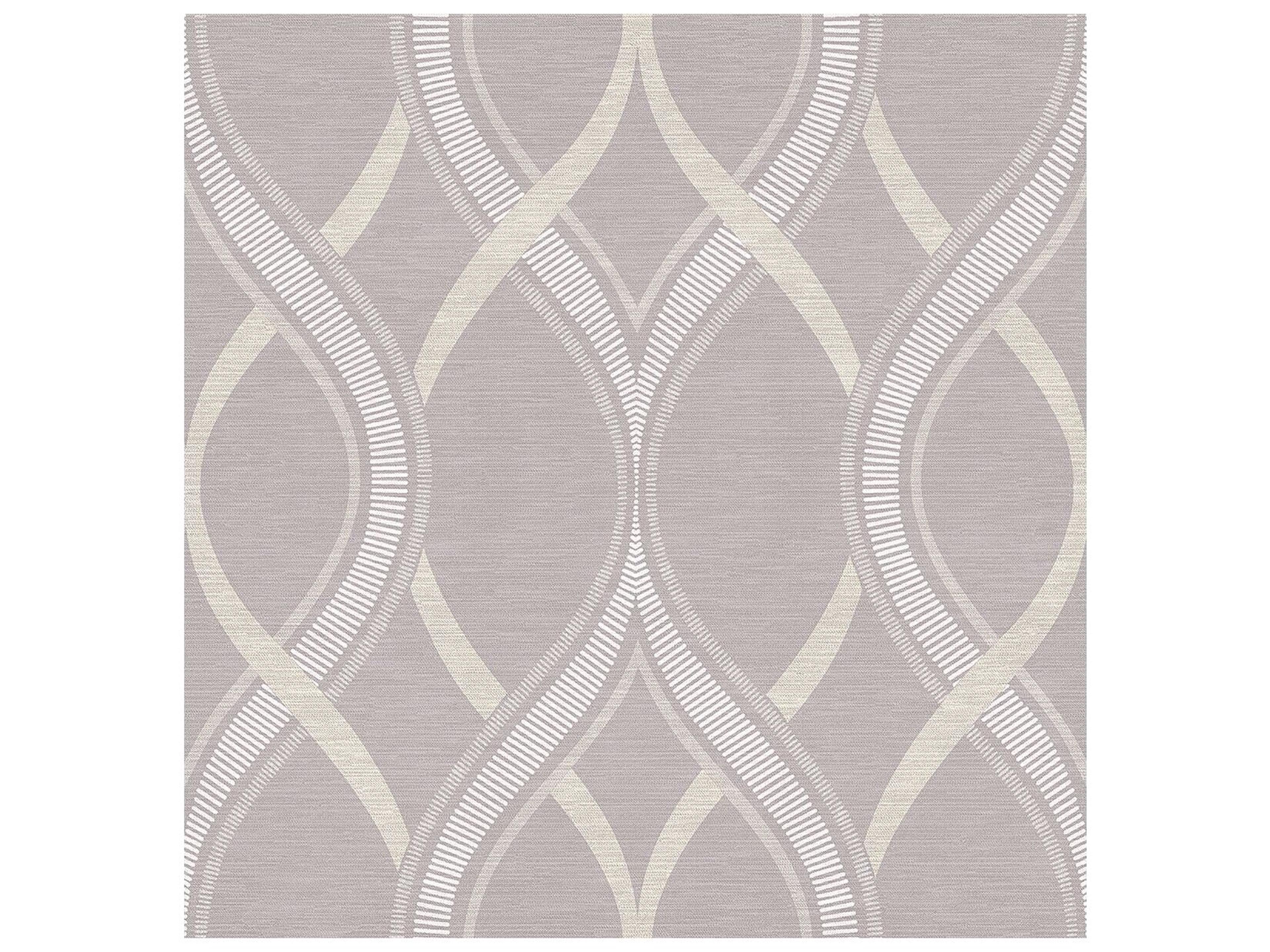 Frequency Lavender Ogee Geometric Wallpaper