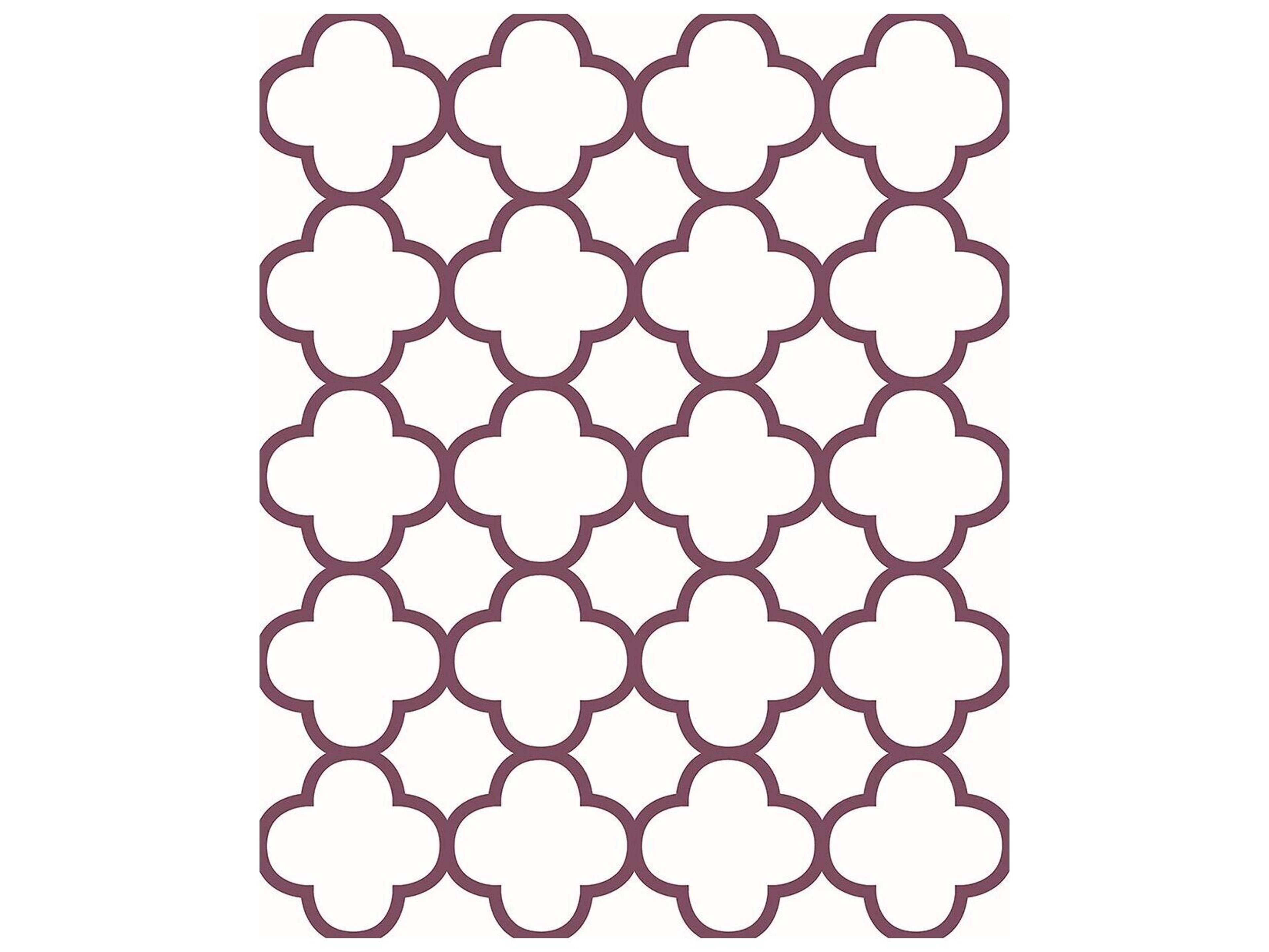 A-street Prints Origin Burgundy Quatrefoil Wallpaper