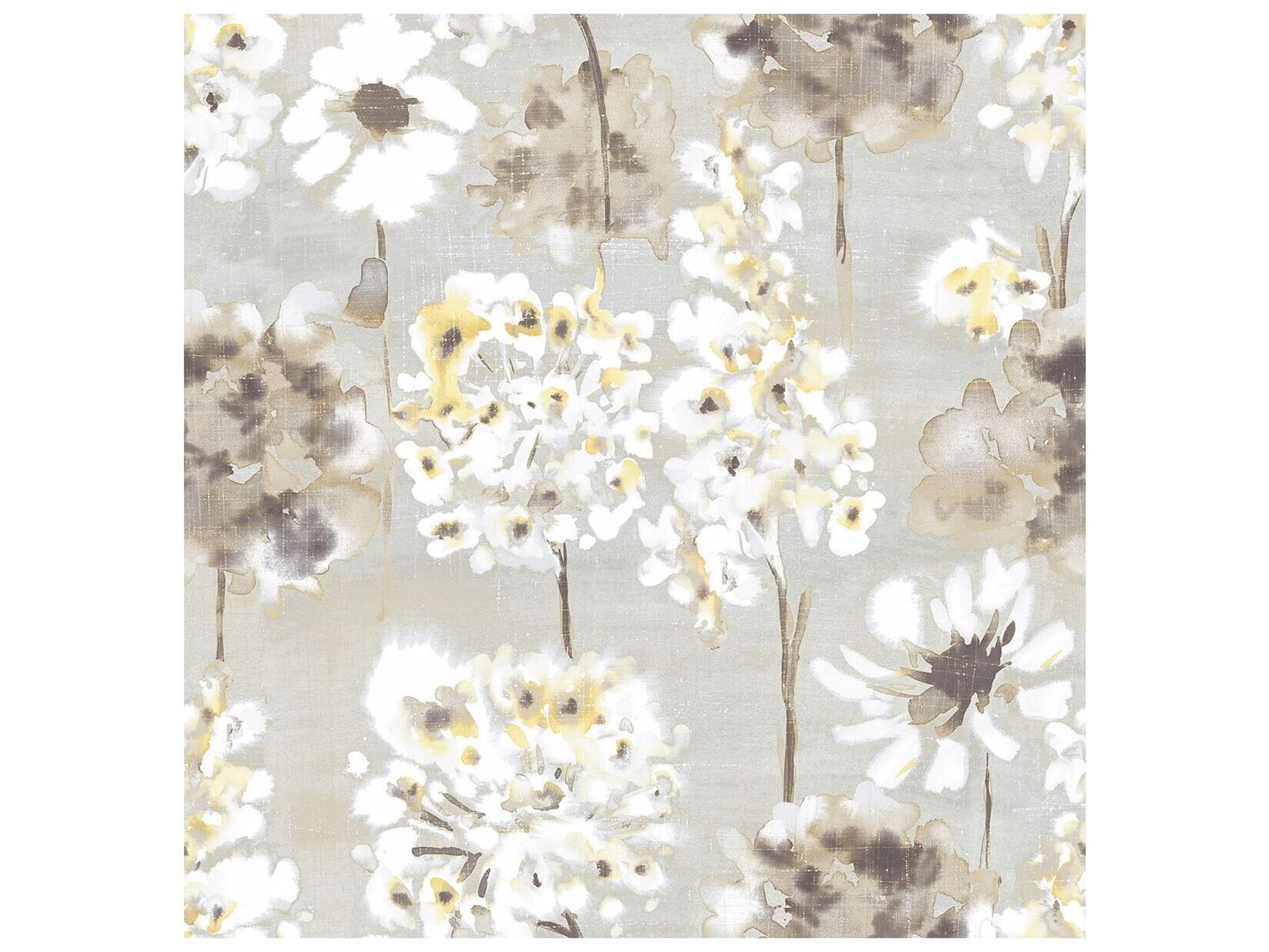 Marilla Yellow Watercolor Floral Unpasted Wallpaper