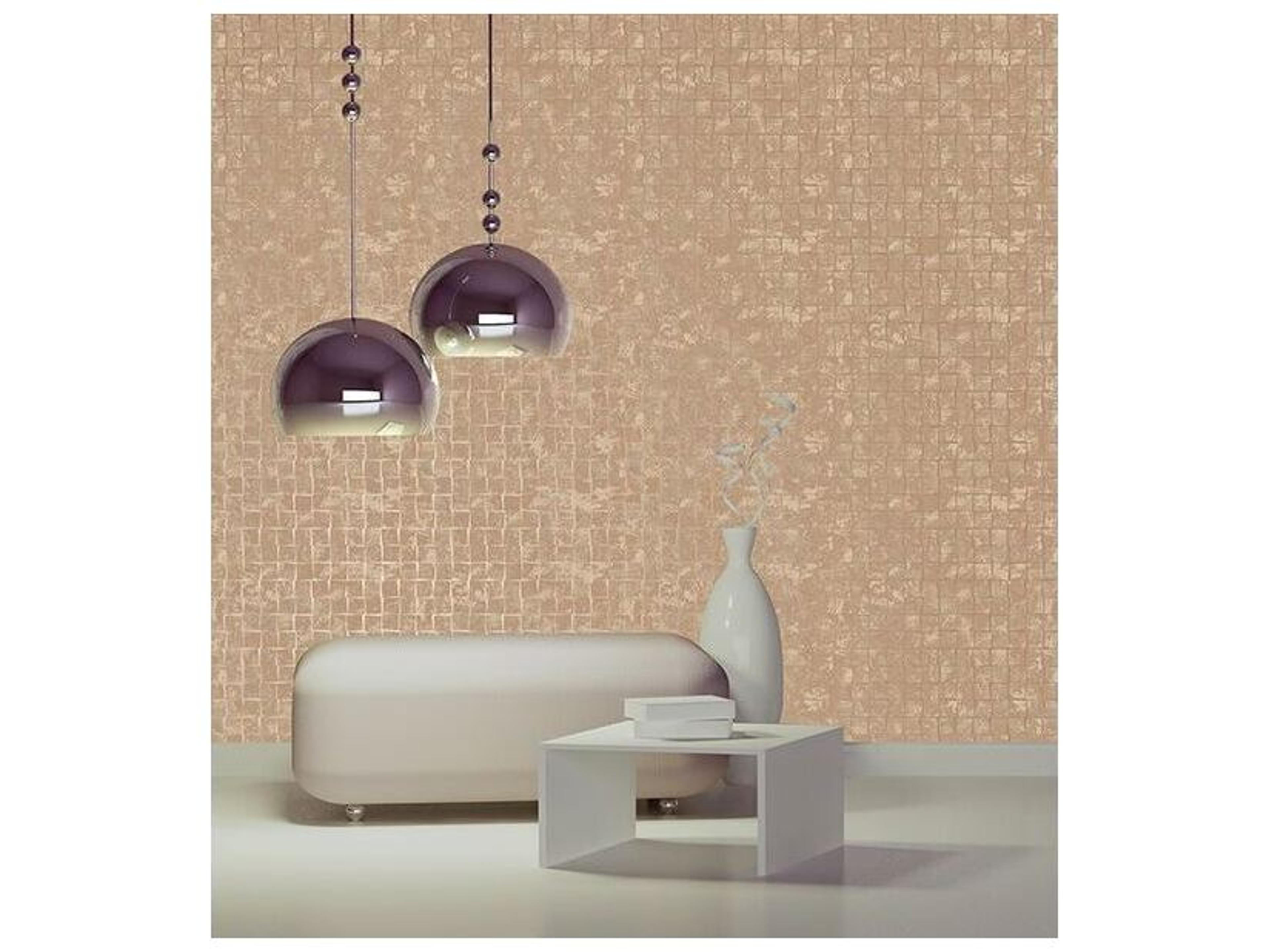 Brewster Home Fashions Decorline Cubist Copper Geometric Wallpaper